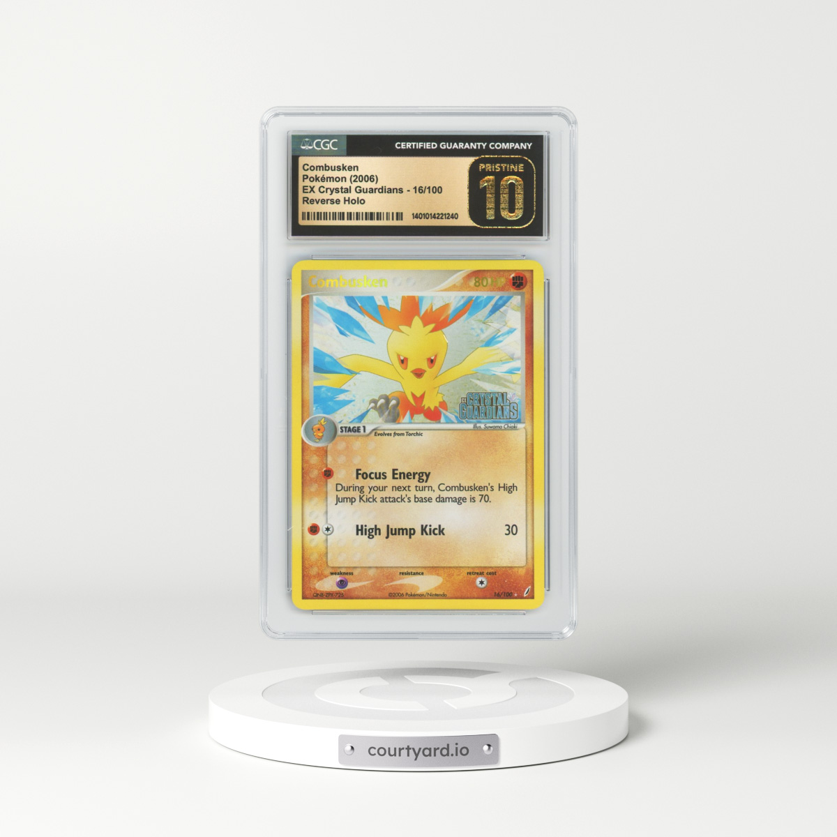 2006 EX Crystal Guardians #16 Combusken - Holo (CGC 10 PRISTINE)