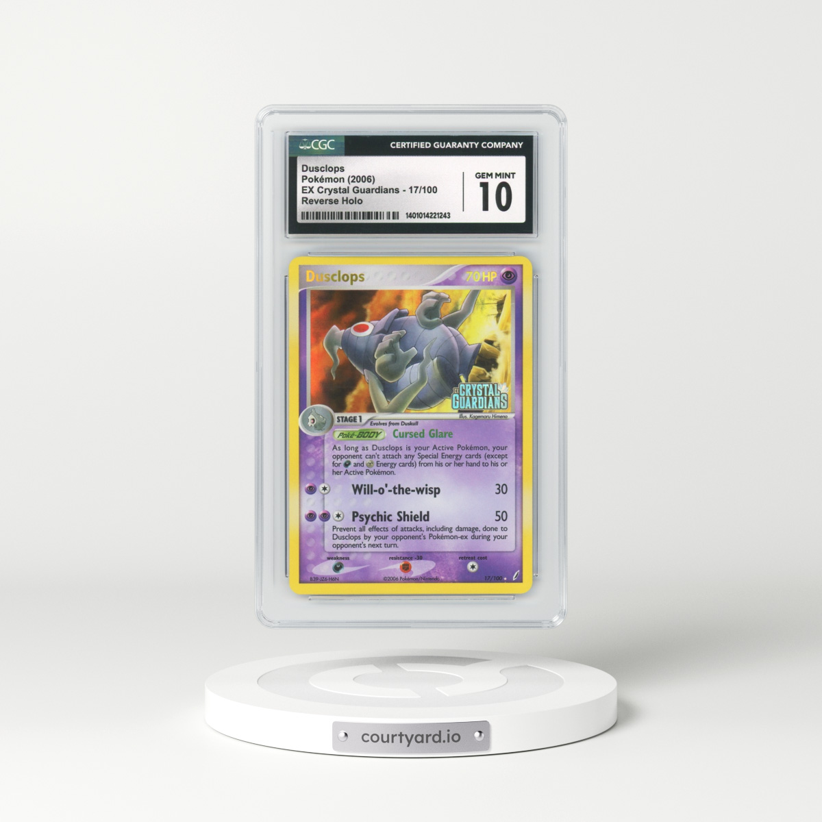 2006 EX Crystal Guardians #17 Dusclops - Holo (CGC 10 GEM MINT)