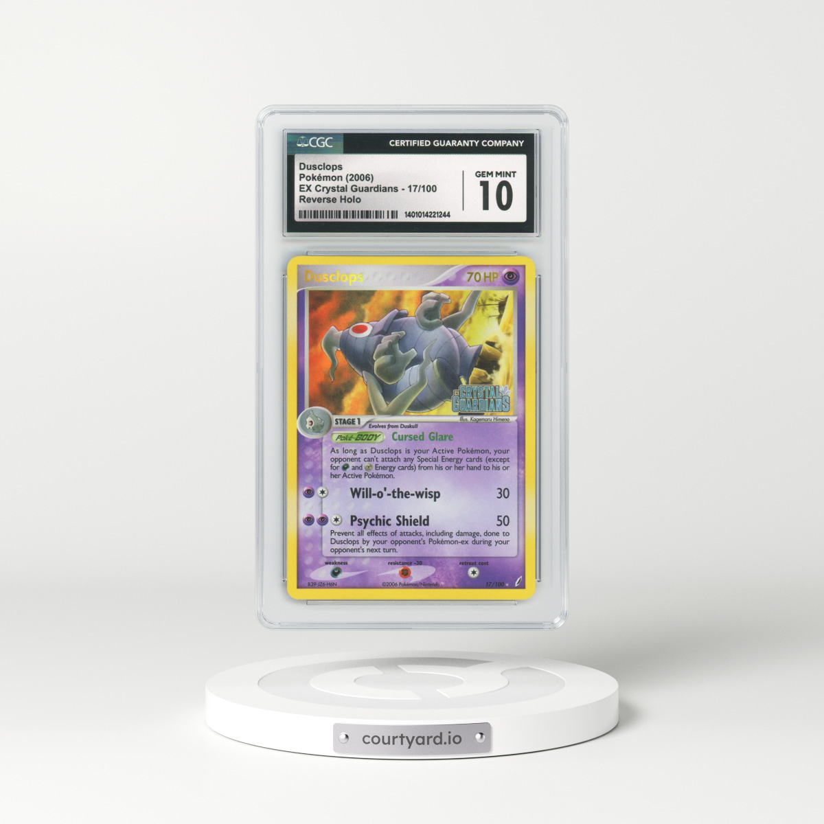 2006 EX Crystal Guardians #17 Dusclops - Holo (CGC 10 GEM MINT)