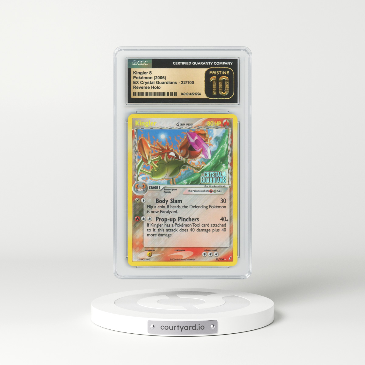 2006 EX Crystal Guardians #22 Kingler - Holo (CGC 10 PRISTINE)