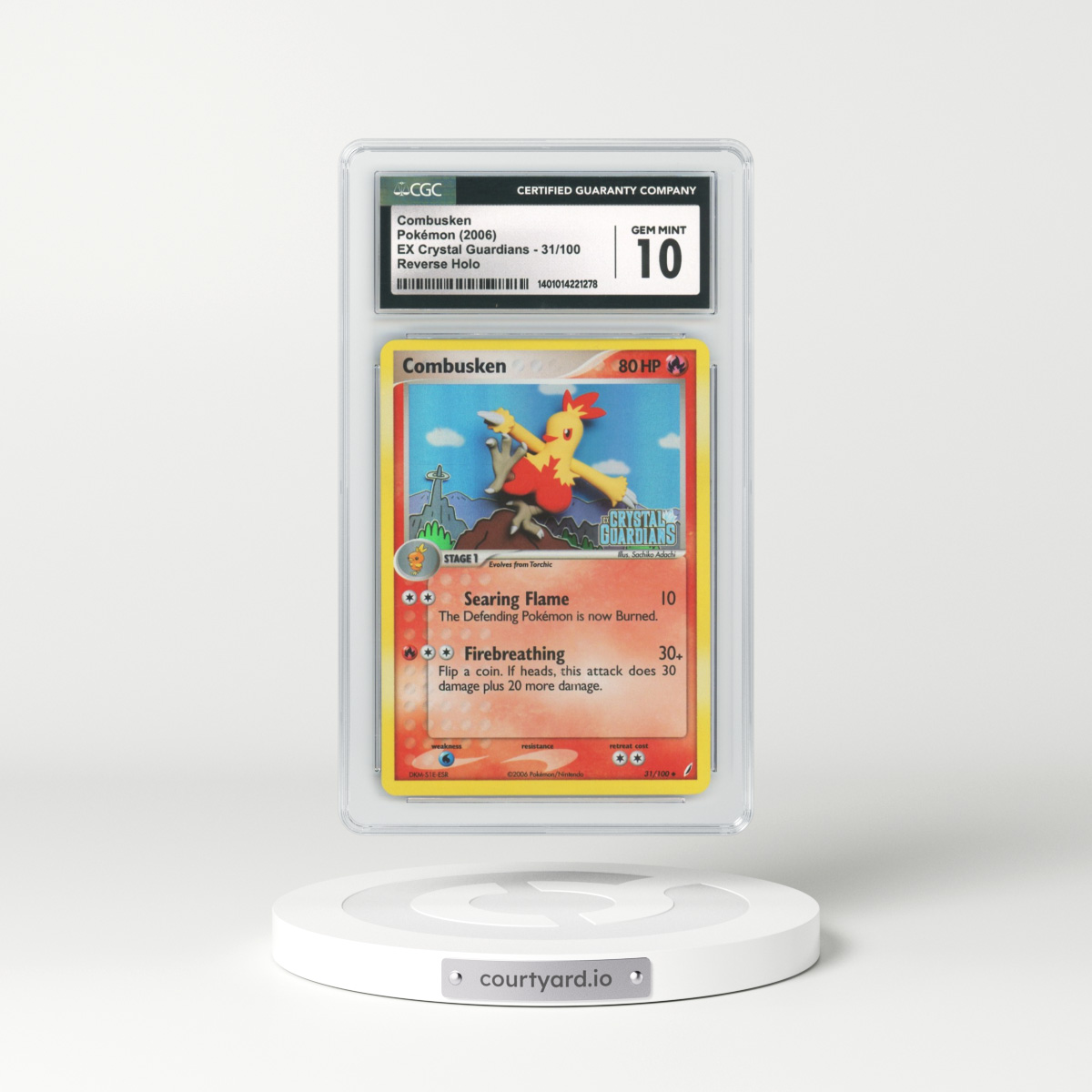 2006 EX Crystal Guardians #31 Combusken - Holo (CGC 10 GEM MINT)