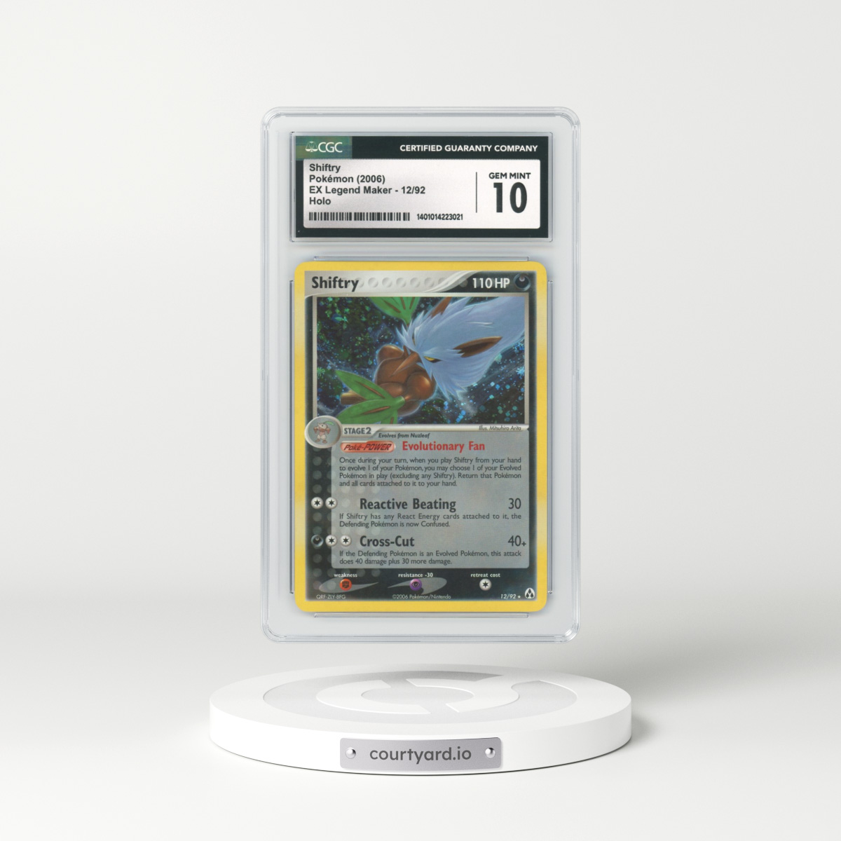 2006 EX Legend Maker #12 Shiftry - Holo (CGC 10 GEM MINT)