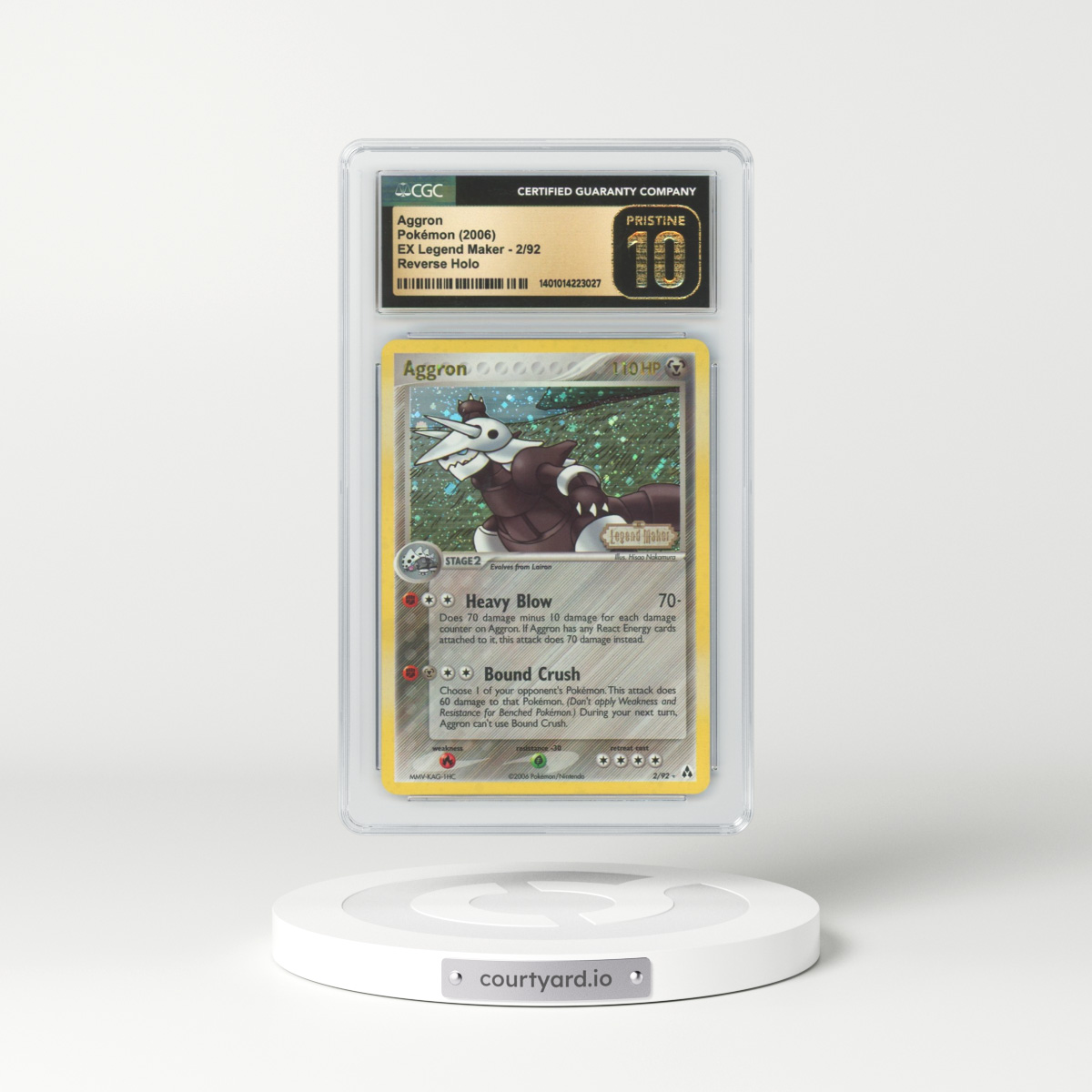 2006 EX Legend Maker #2 Aggron - Holo (CGC 10 PRISTINE)