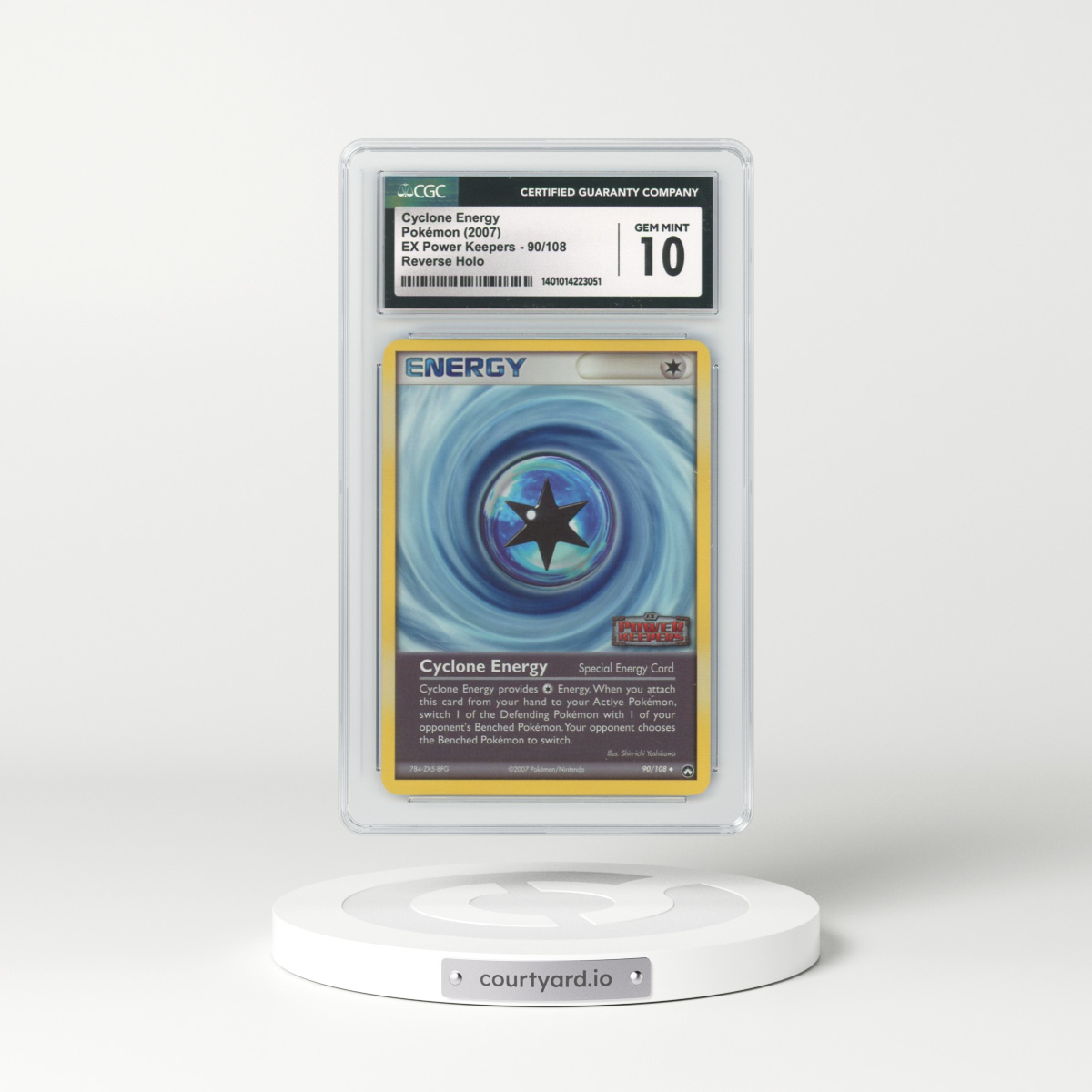 2007 EX Power Keepers #90 Cyclone Energy - Holo (CGC 10 GEM MINT)