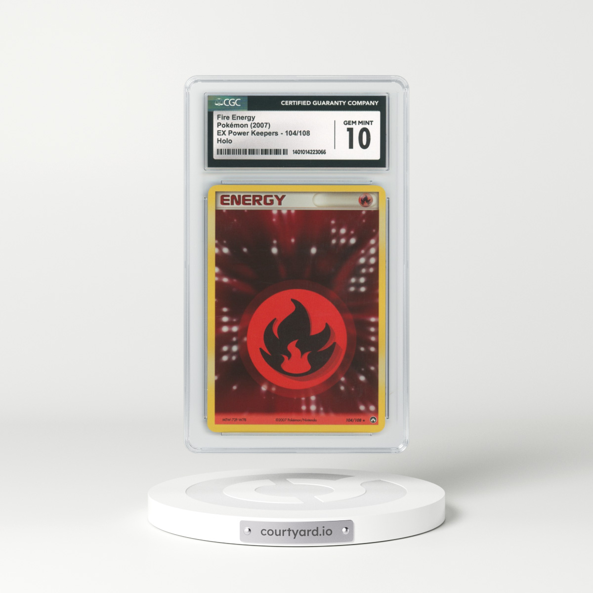 2007 EX Power Keepers #104 Fire Energy - Holo (CGC 10 GEM MINT)