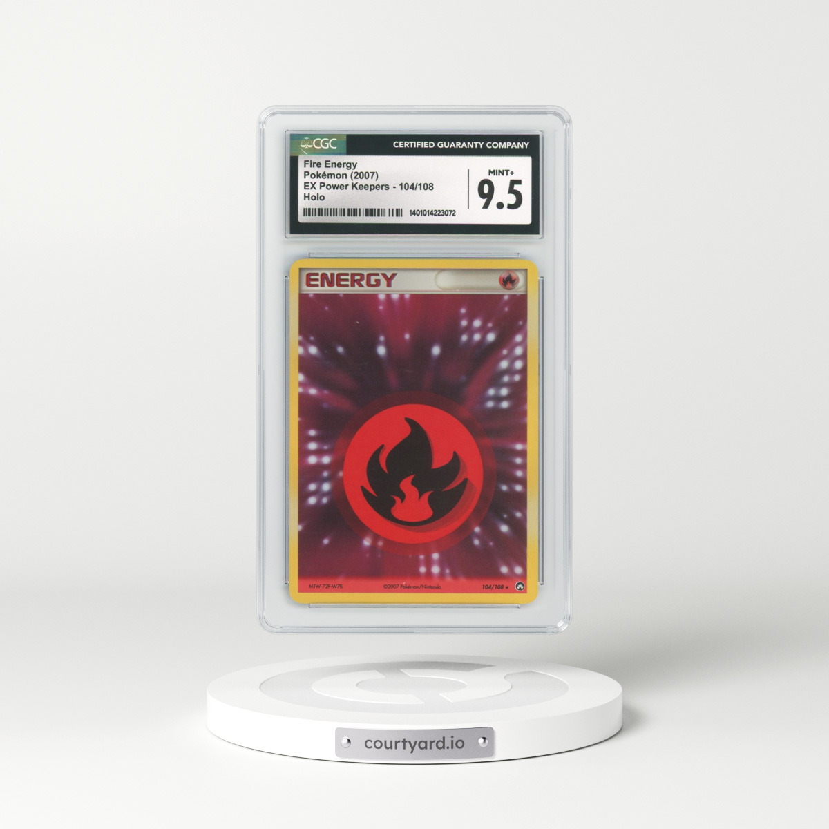 2007 EX Power Keepers #104 Fire Energy - Holo (CGC 9.5 MINT+)