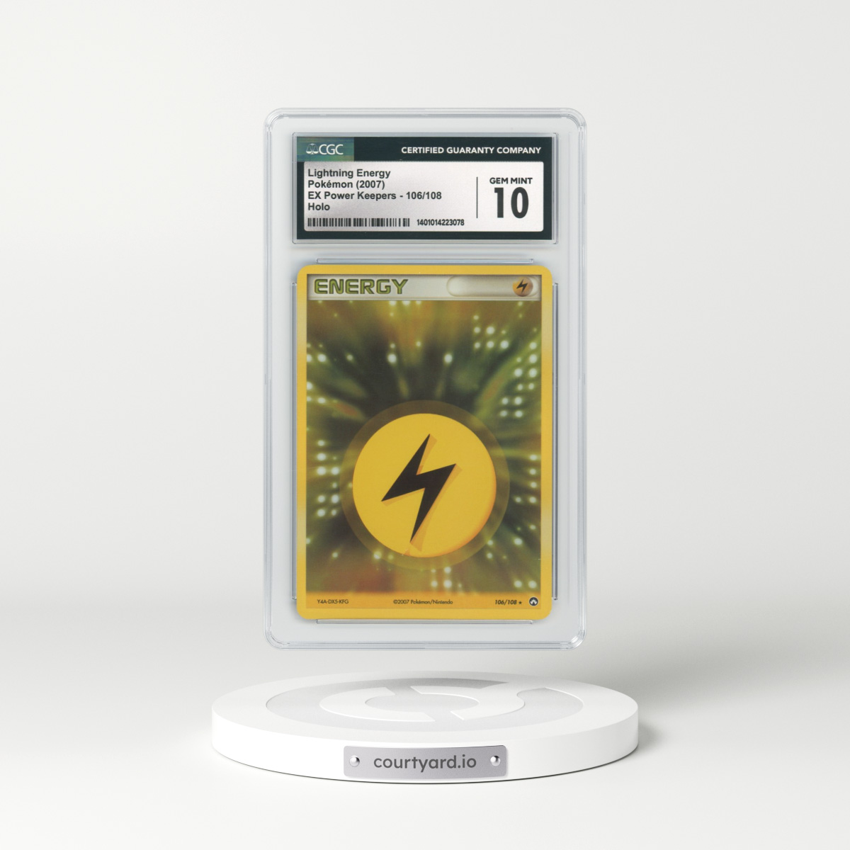 2007 EX Power Keepers #106 Lightning Energy - Holo (CGC 10 GEM MINT)