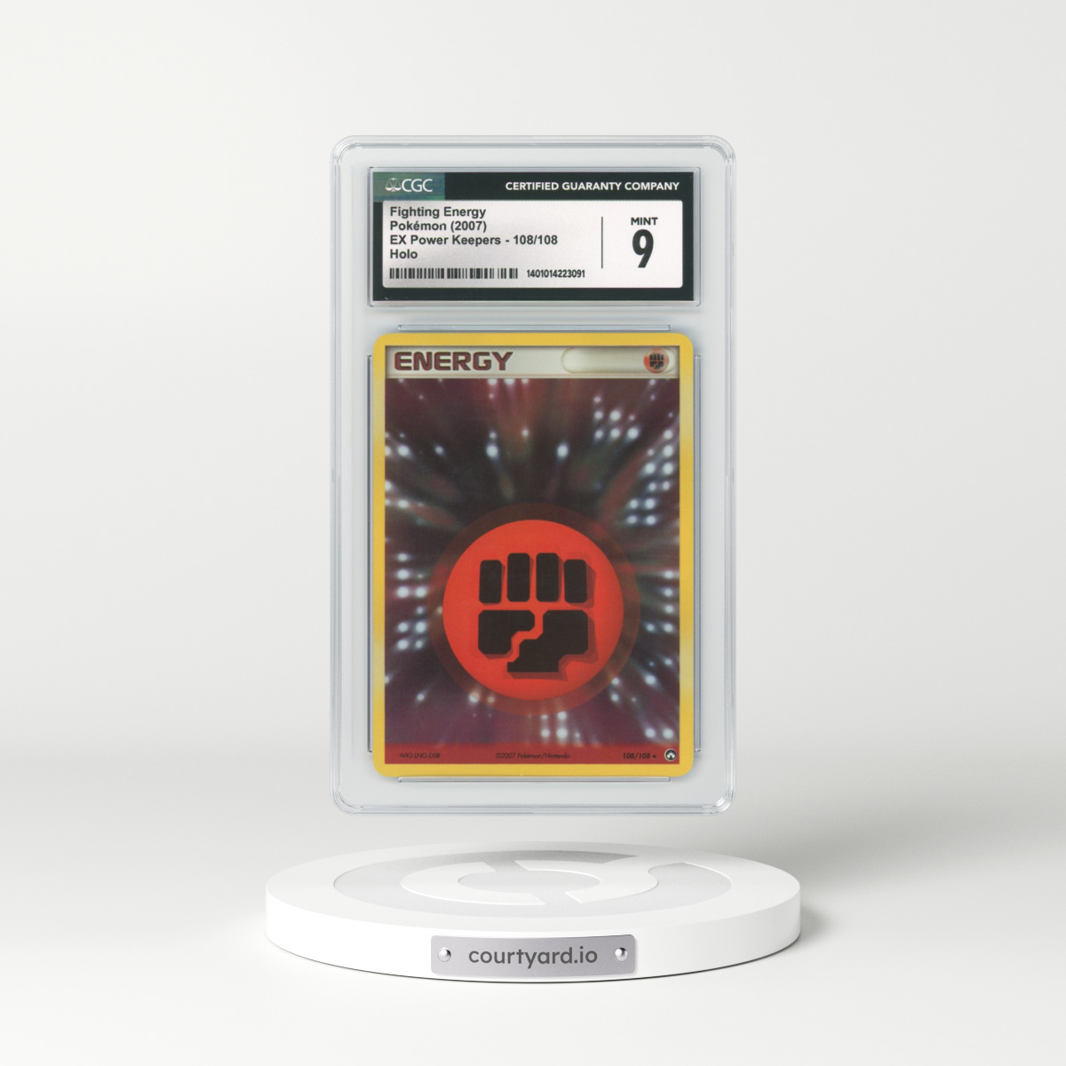 2007 EX Power Keepers #108 Fighting Energy - Holo (CGC 9 MINT)