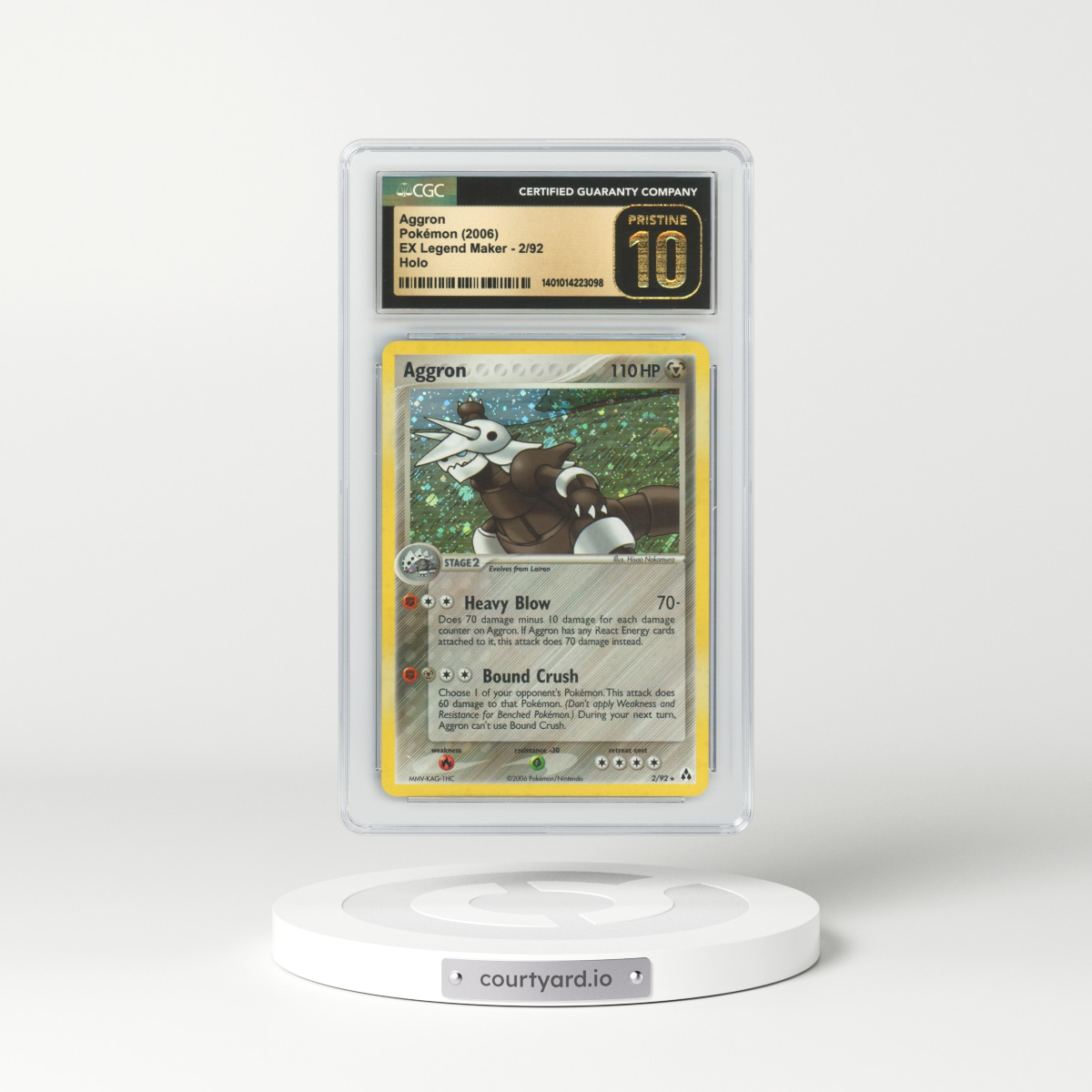 2006 EX Legend Maker #2 Aggron - Holo (CGC 10 PRISTINE)