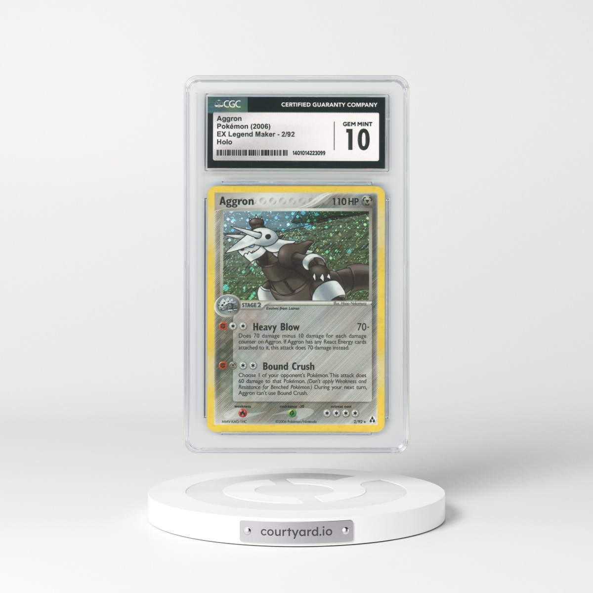 2006 EX Legend Maker #2 Aggron - Holo (CGC 10 GEM MINT)