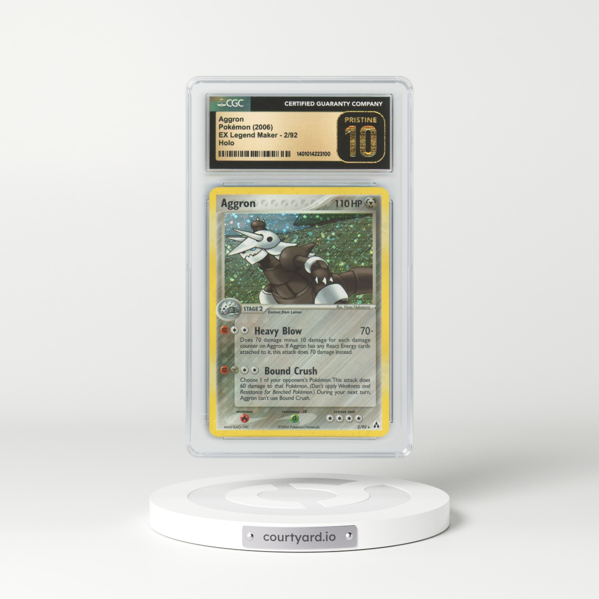 2006 EX Legend Maker #2 Aggron - Holo (CGC 10 PRISTINE)