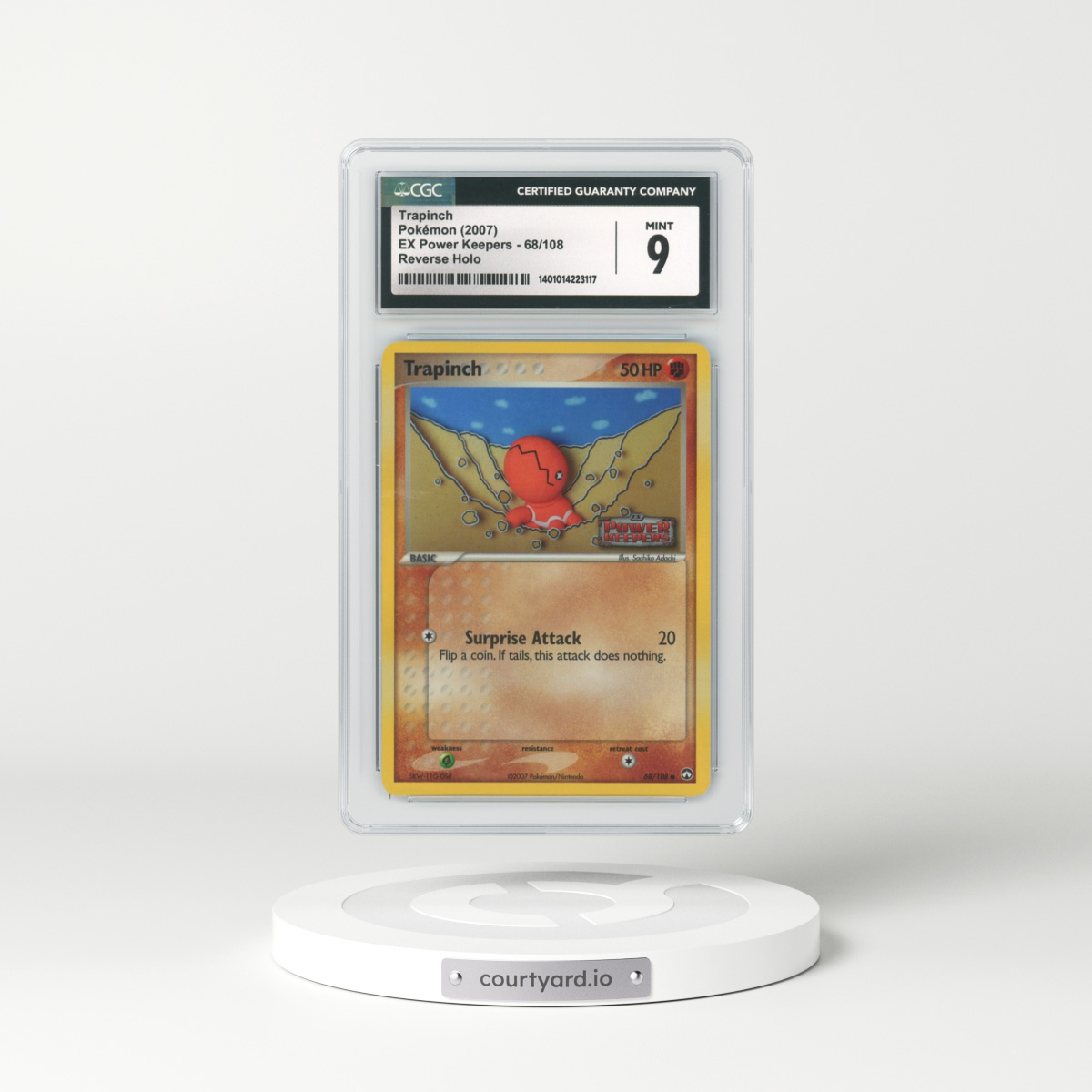 2007 EX Power Keepers #68 Trapinch - Holo (CGC 9 MINT)