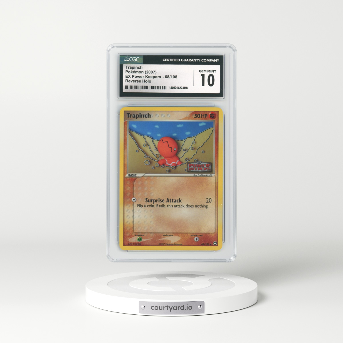 2007 EX Power Keepers #68 Trapinch - Holo (CGC 10 GEM MINT)