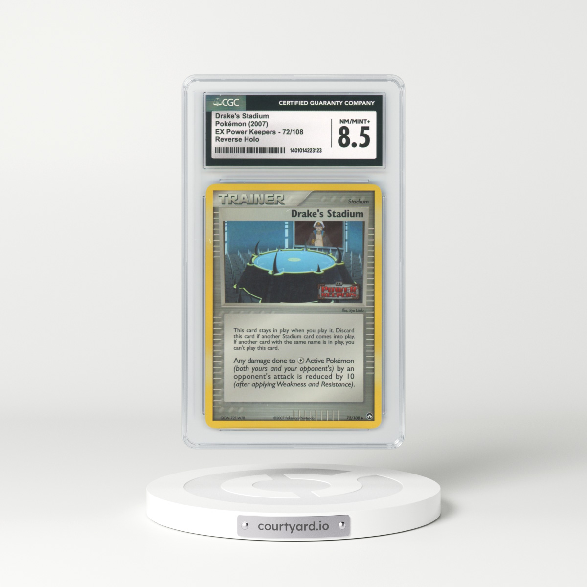 2007 EX Power Keepers #72 Drake's Stadium - Holo (CGC 8.5 NM-MT+)