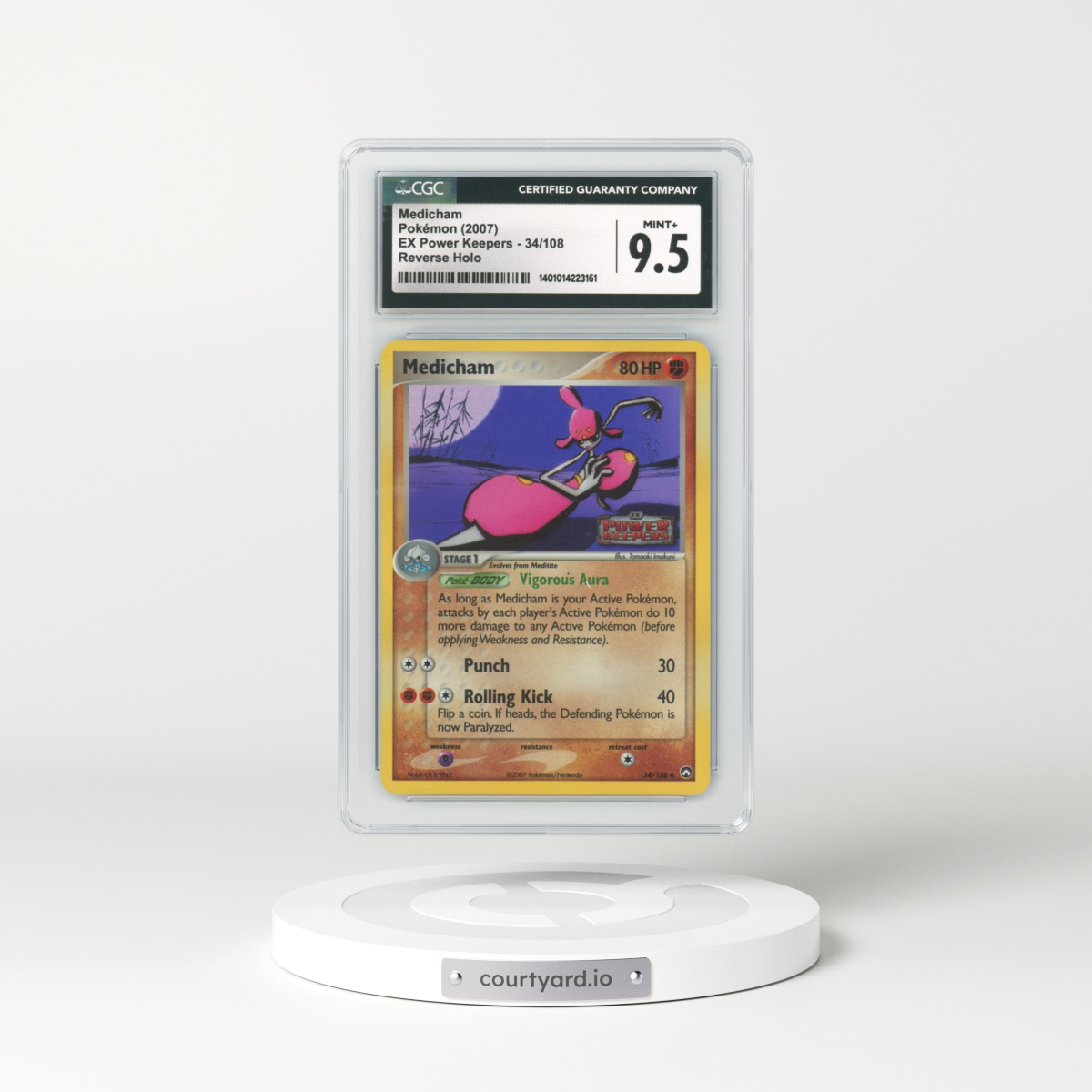 2007 EX Power Keepers #34 Medicham - Holo (CGC 9.5 MINT+)