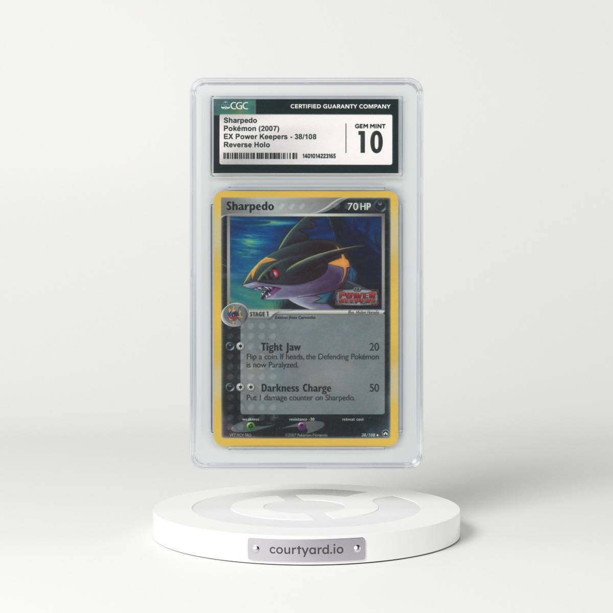 2007 EX Power Keepers #38 Sharpedo - Holo (CGC 10 GEM MINT)