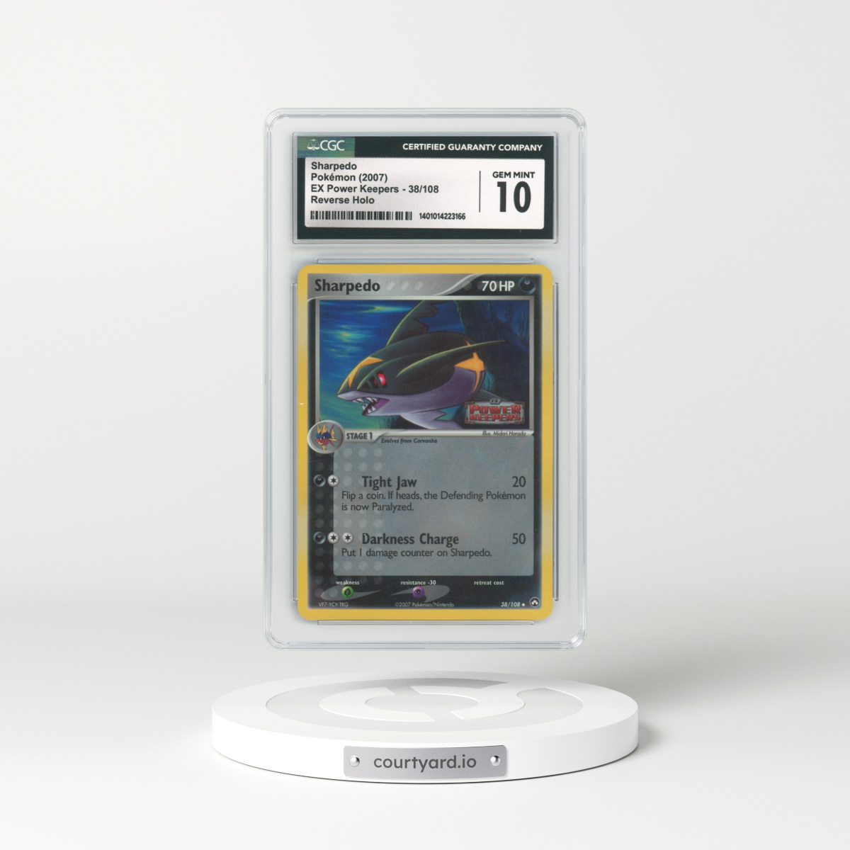 2007 EX Power Keepers #38 Sharpedo - Holo (CGC 10 GEM MINT)