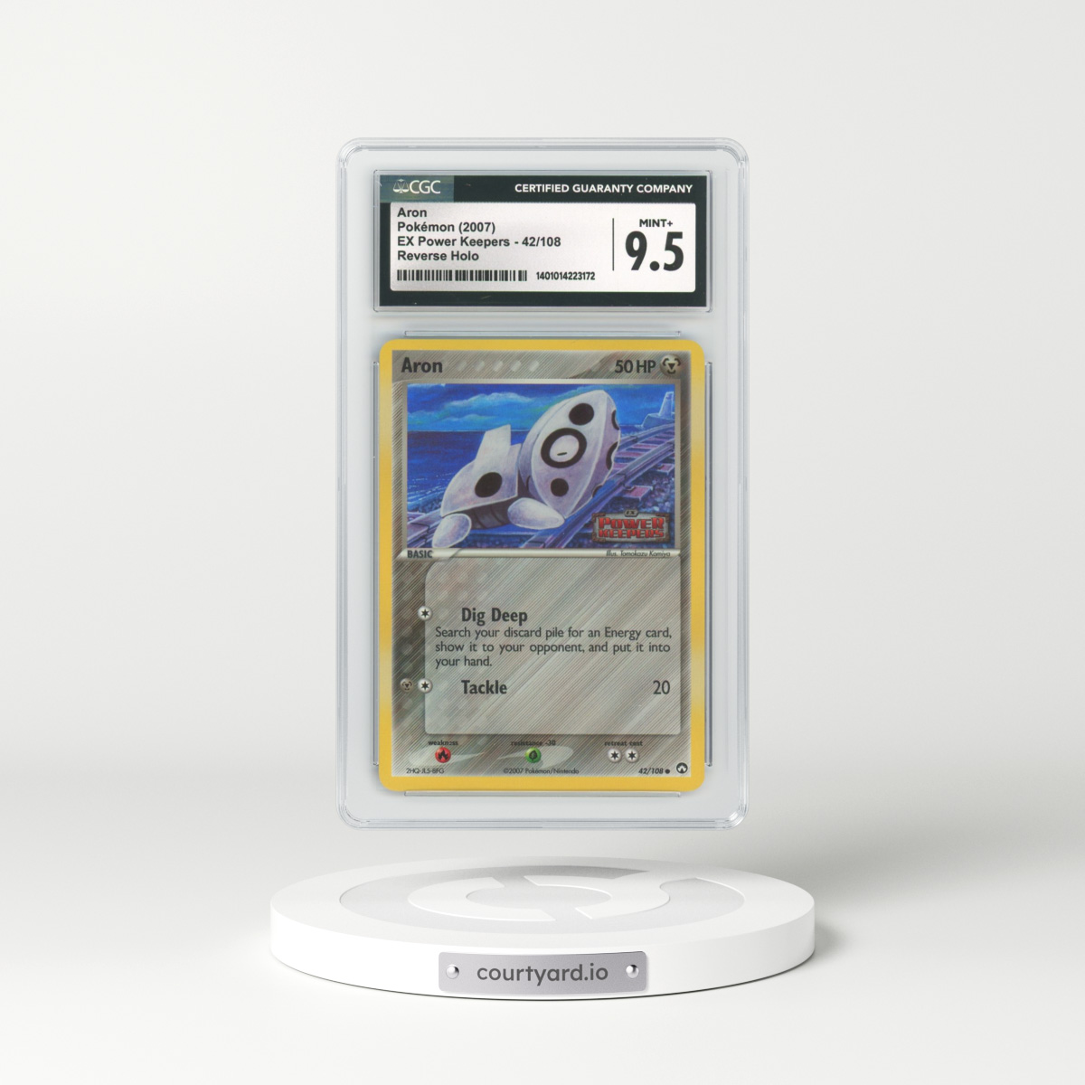 2007 EX Power Keepers #42 Aron - Holo (CGC 9.5 MINT+)
