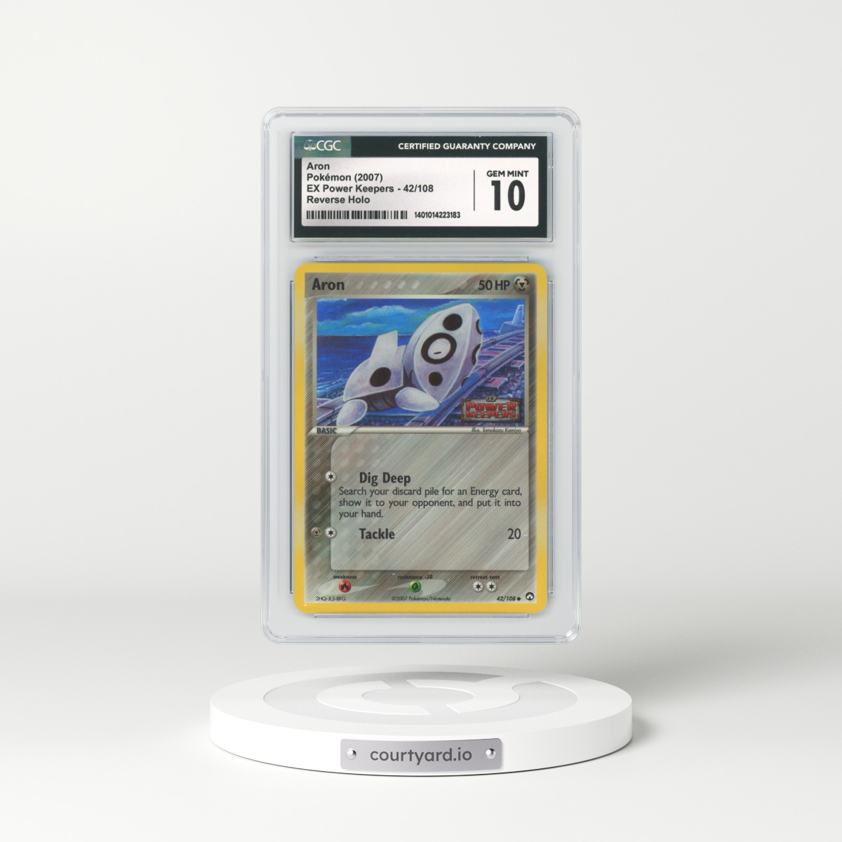2007 EX Power Keepers #42 Aron - Holo (CGC 10 GEM MINT)