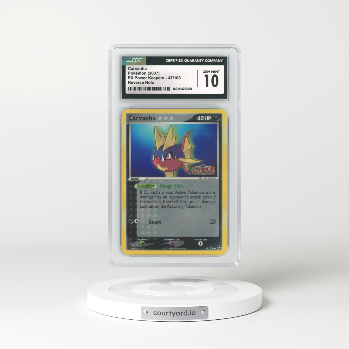 2007 EX Power Keepers #47 Carvanha - Holo (CGC 10 GEM MINT)