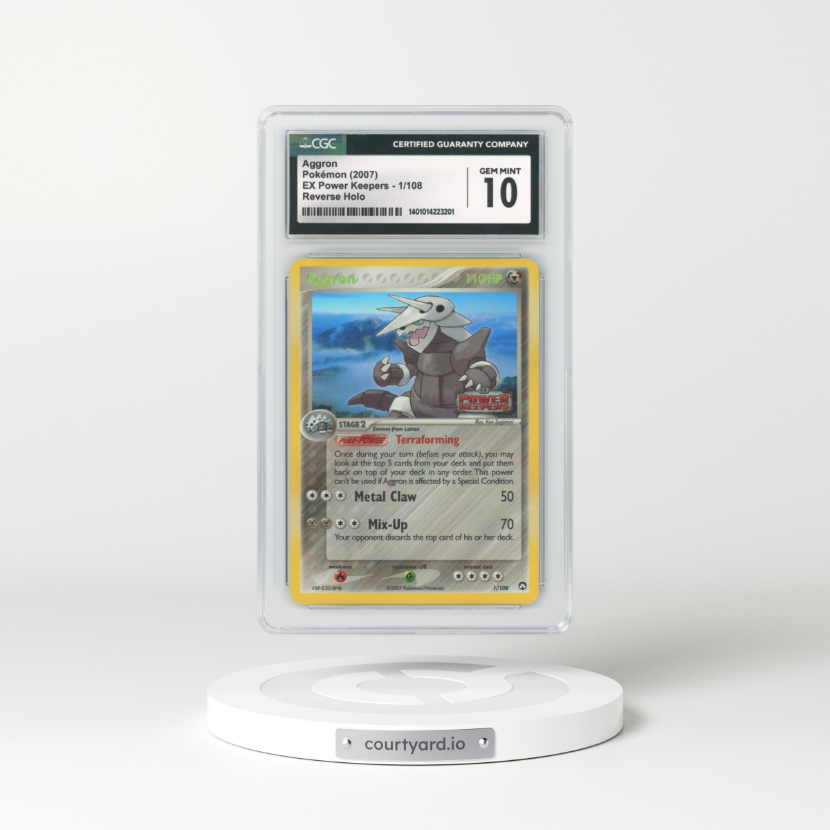 2007 EX Power Keepers #1 Aggron - Holo (CGC 10 GEM MINT)