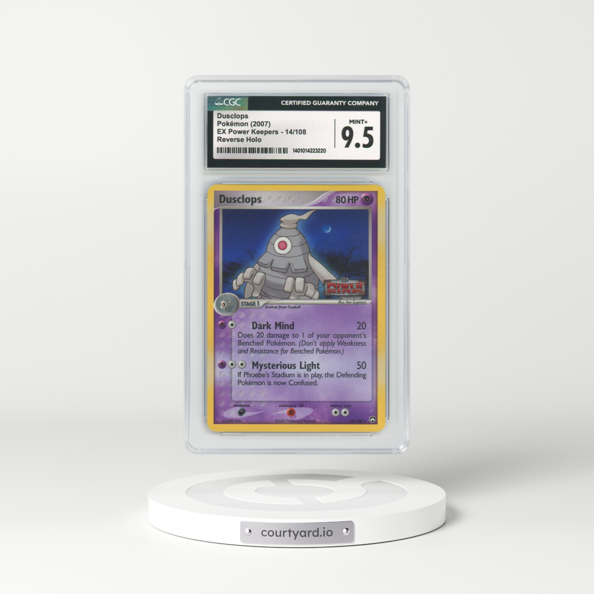 2007 EX Power Keepers #14 Dusclops - Holo (CGC 9.5 MINT+)