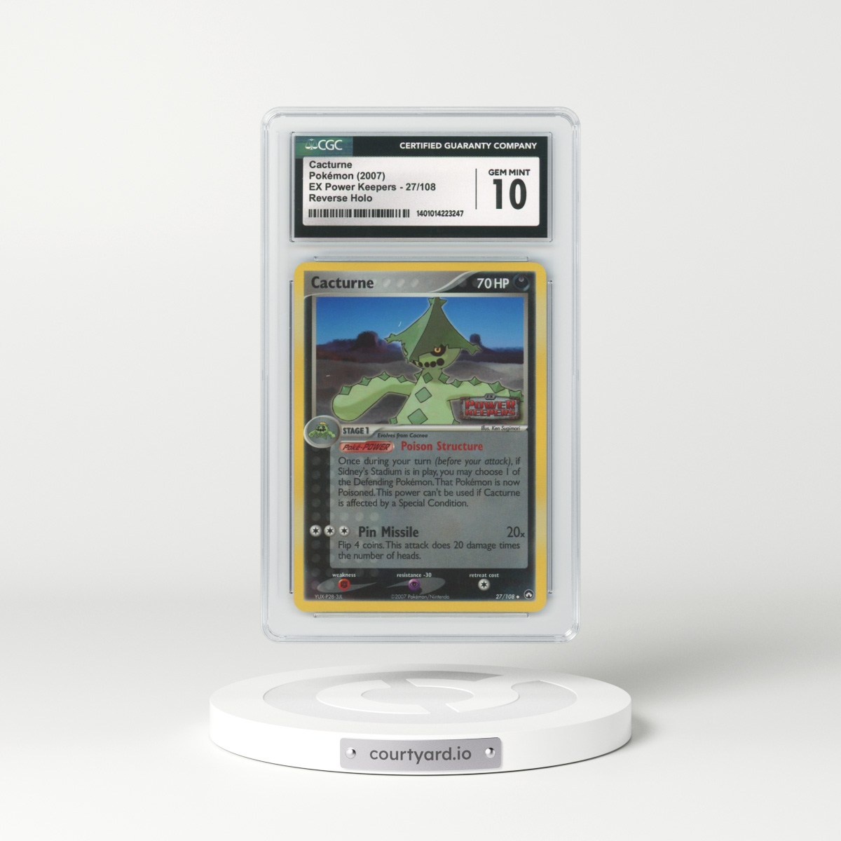 2007 EX Power Keepers #27 Cacturne - Holo (CGC 10 GEM MINT)