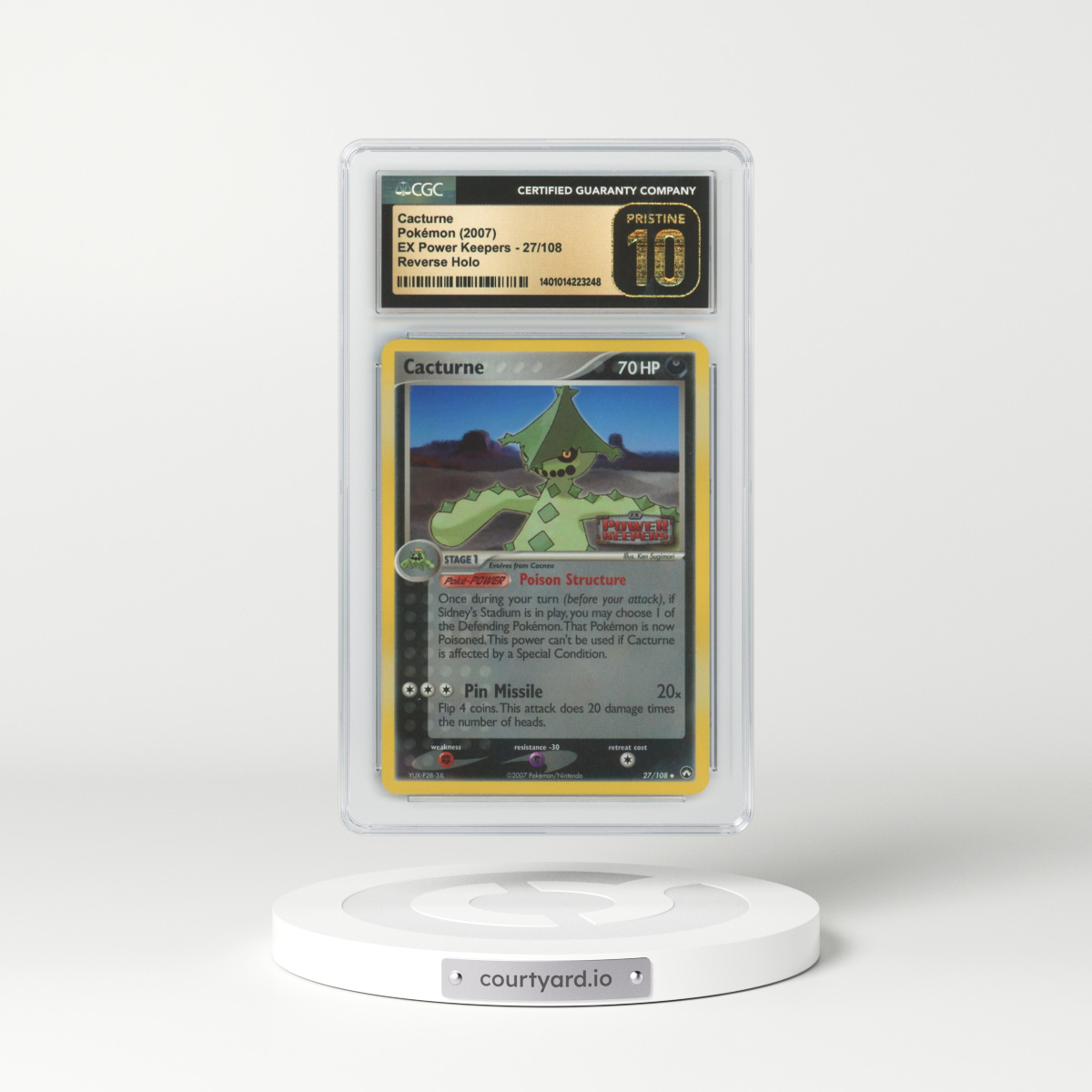2007 EX Power Keepers #27 Cacturne - Holo (CGC 10 PRISTINE)