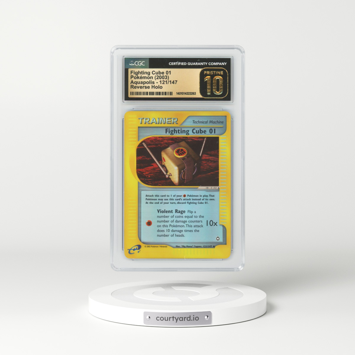 2003 Aquapolis #121 Fighting Cube 01 - Holo (CGC 10 PRISTINE)