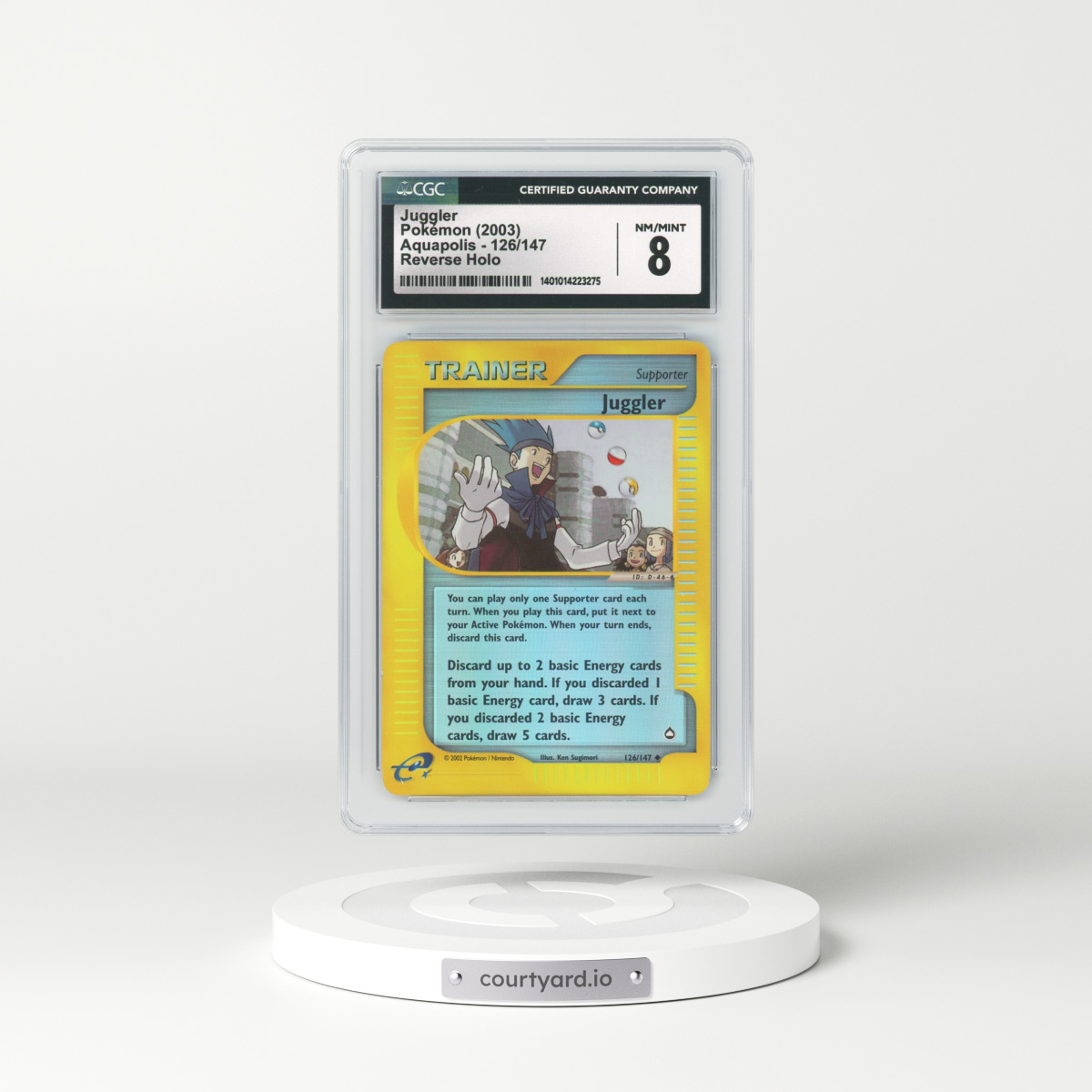 2003 Aquapolis #126 Juggler - Holo e-Card Symbol (CGC 8 NM-MT)