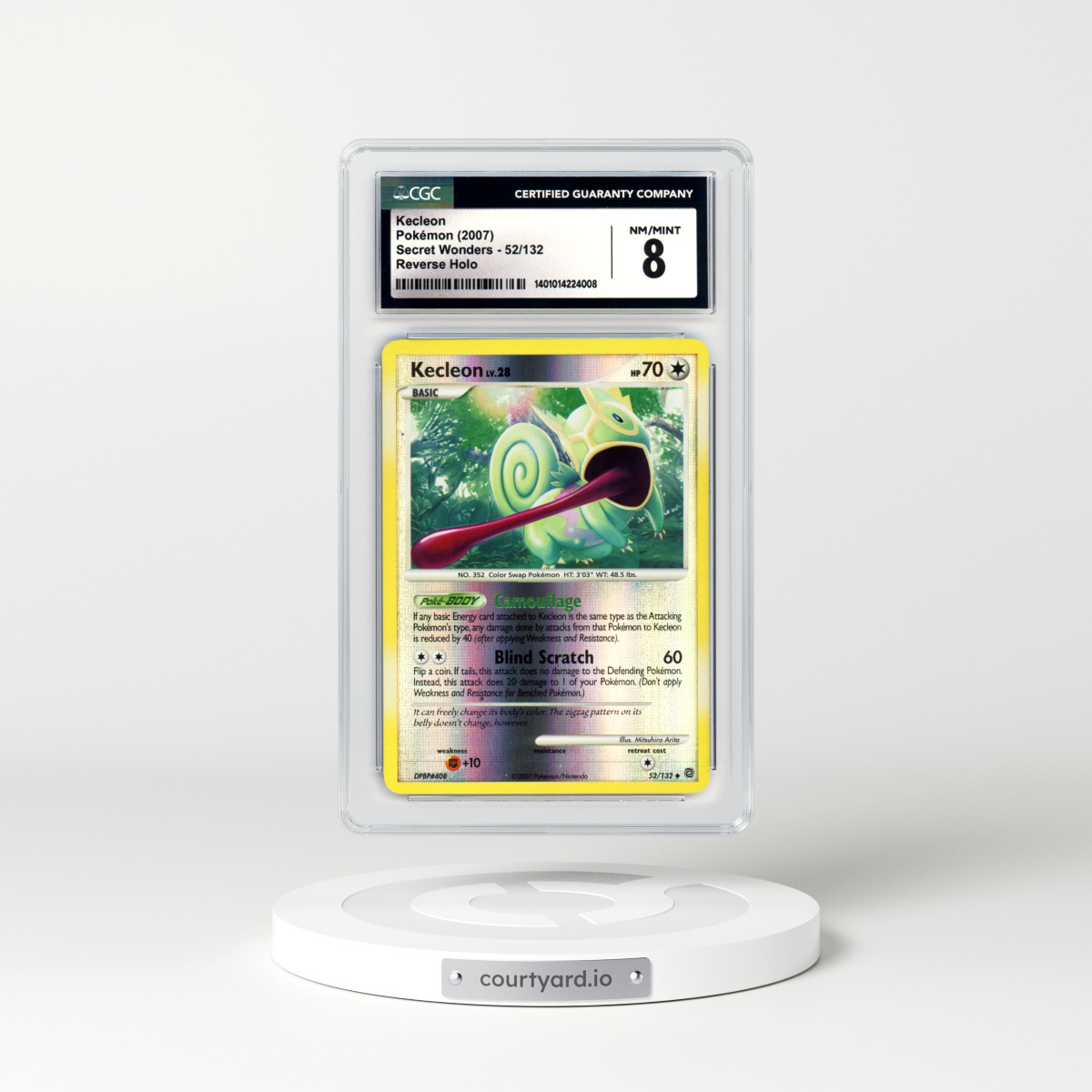 2007 Secret Wonders #52 Kecleon - Holo (CGC 8 NM-MT)