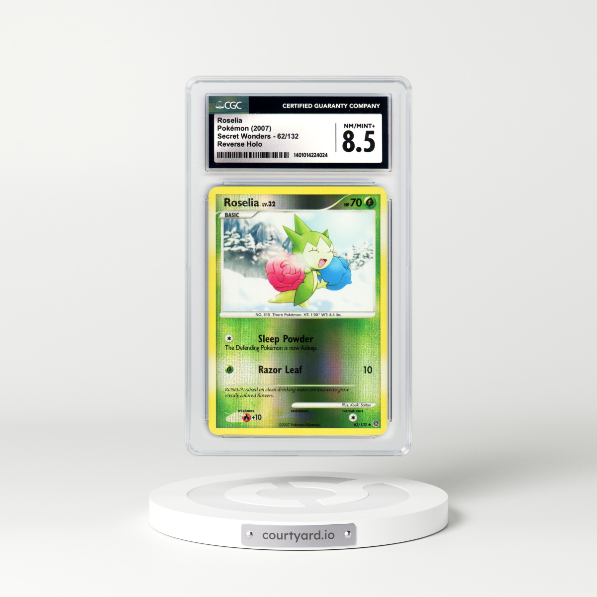 2007 Secret Wonders #62 Roselia - Holo (CGC 8.5 NM-MT+)