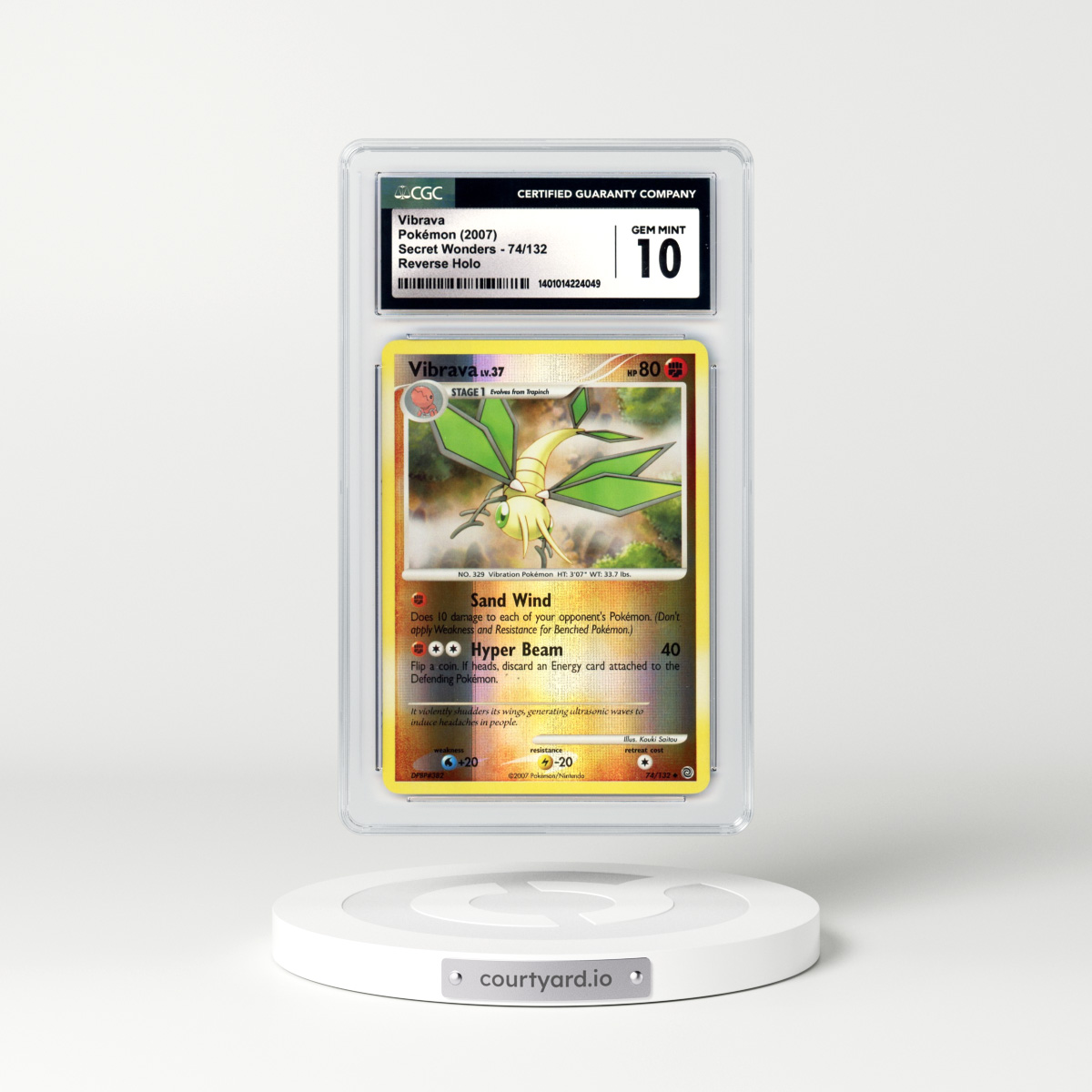 2007 Secret Wonders #74 Vibrava - Holo (CGC 10 GEM MINT)