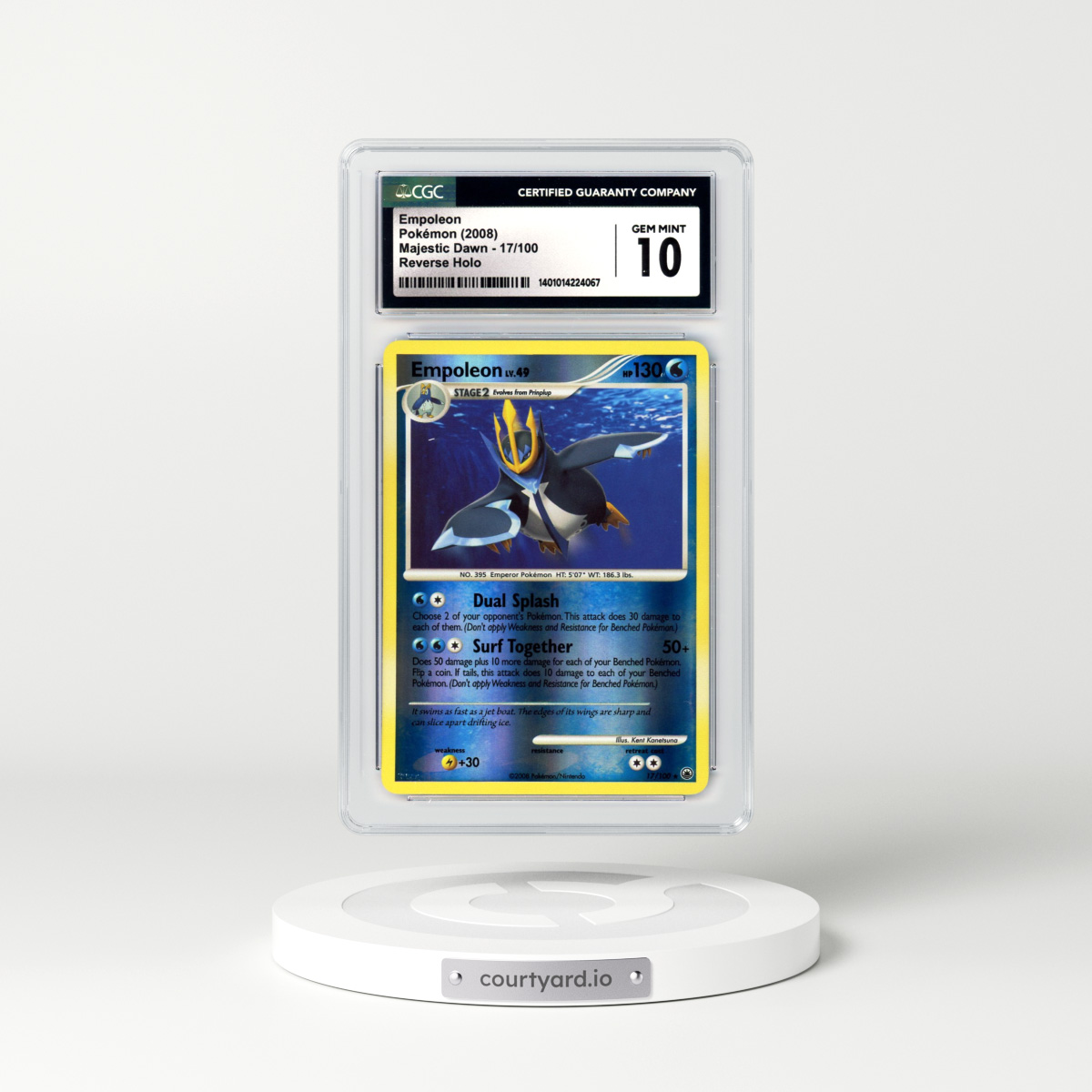 2008 Majestic Dawn #17 Empoleon - Holo (CGC 10 GEM MINT)