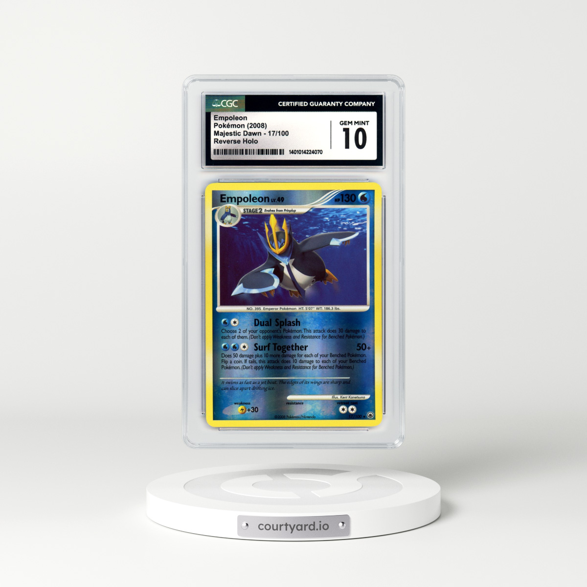 2008 Majestic Dawn #17 Empoleon - Holo (CGC 10 GEM MINT)