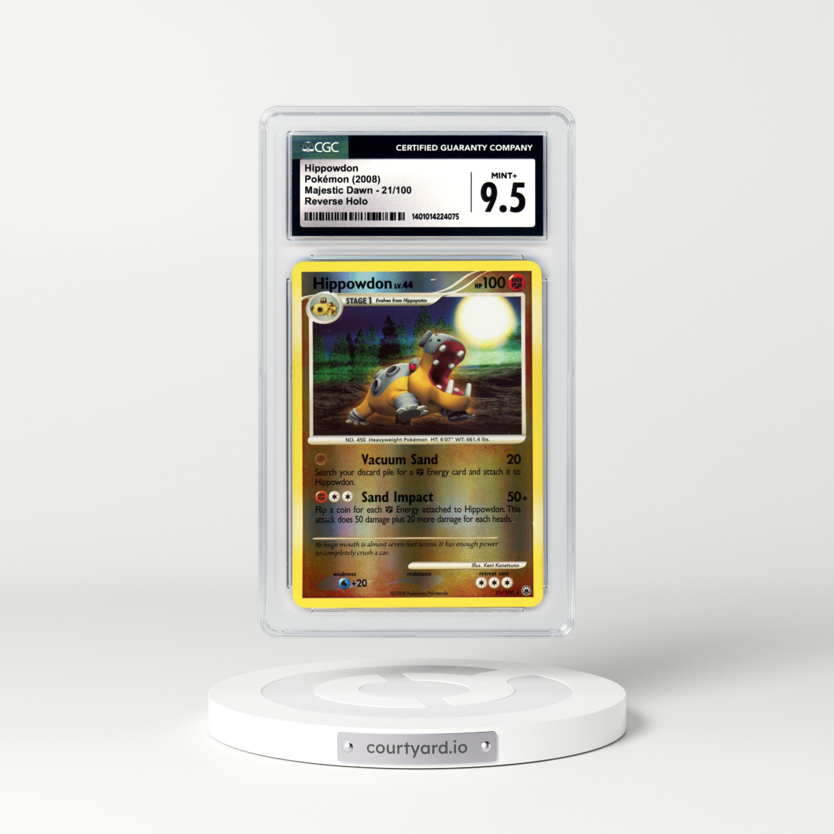 2008 Majestic Dawn #21 Hippowdon - Holo (CGC 9.5 MINT+)