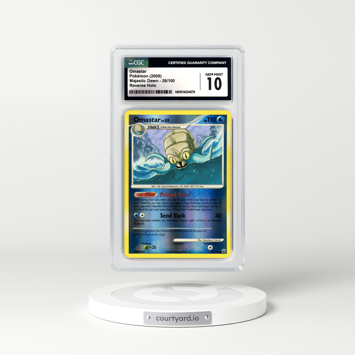 2008 Majestic Dawn #26 Omastar - Holo (CGC 10 GEM MINT)