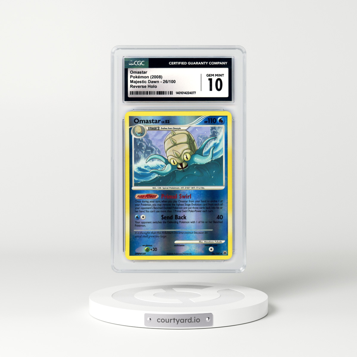2008 Majestic Dawn #26 Omastar - Holo (CGC 10 GEM MINT)