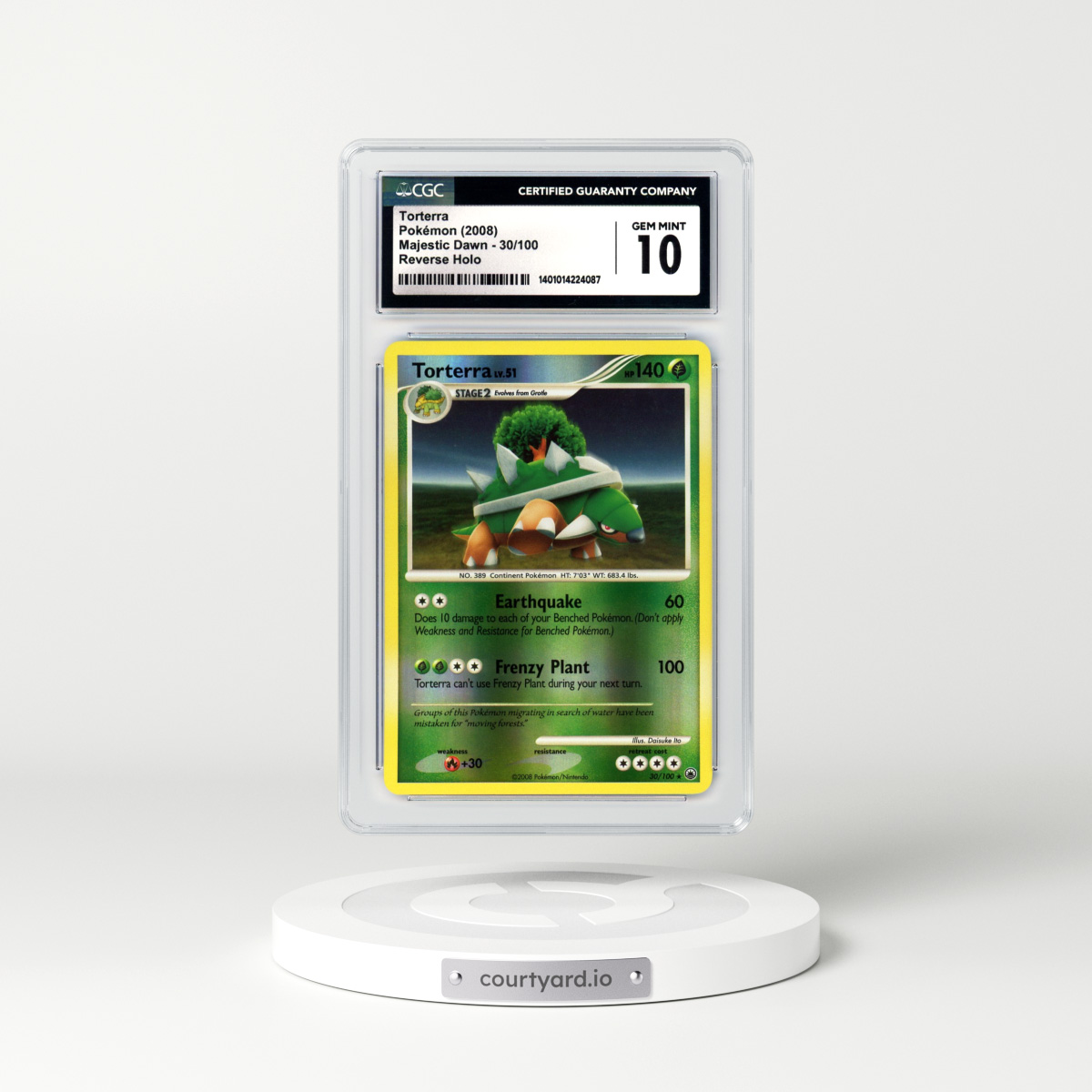 2008 Majestic Dawn #30 Torterra - Holo (CGC 10 GEM MINT)