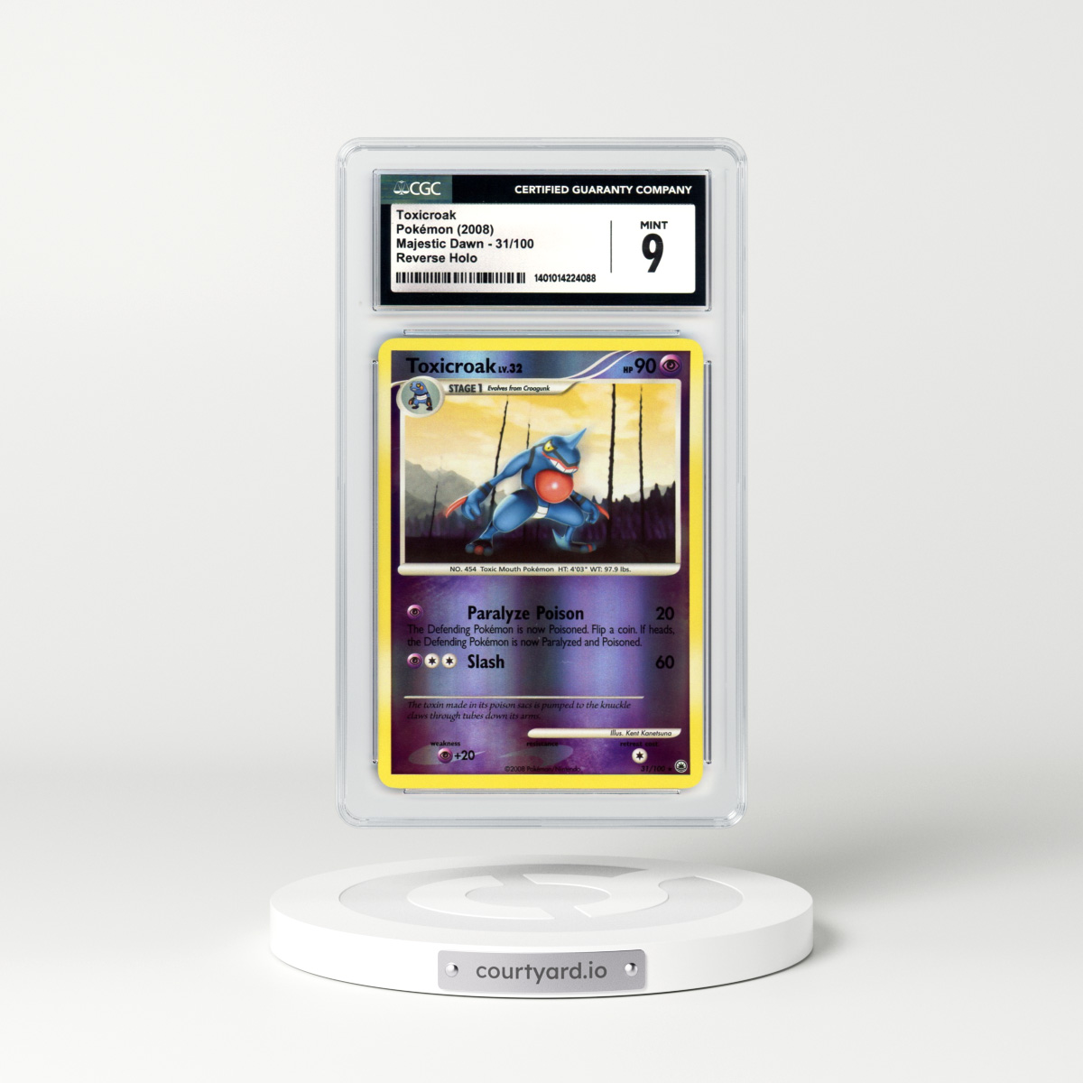2008 Majestic Dawn #31 Toxicroak - Holo (CGC 9 MINT)