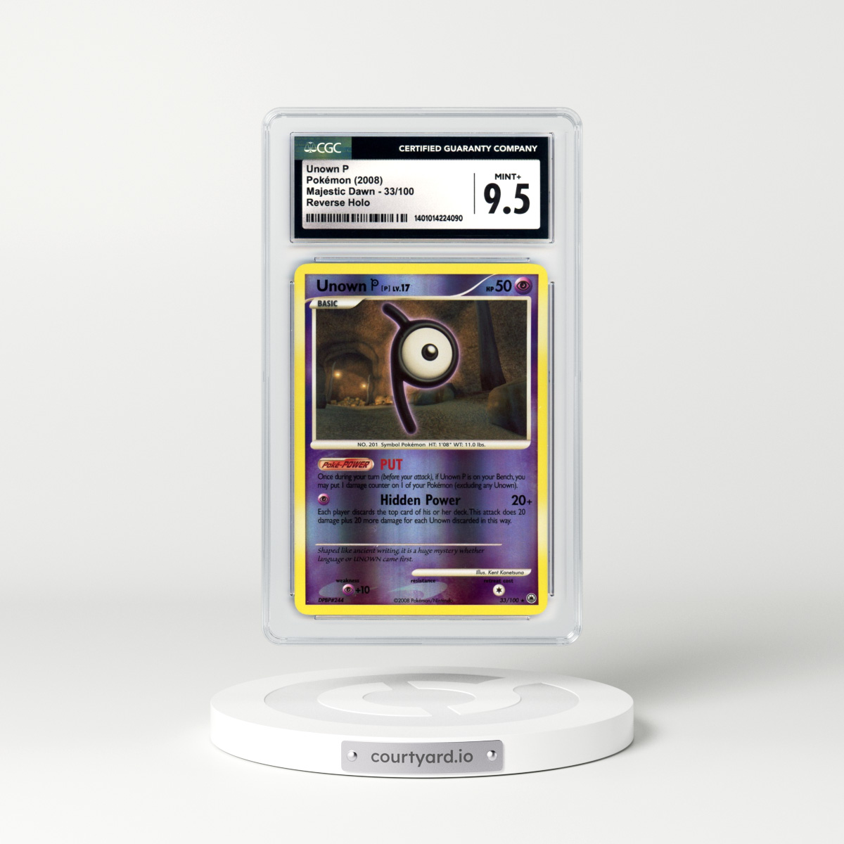 2008 Majestic Dawn #33 Unown P - Holo (CGC 9.5 MINT+)