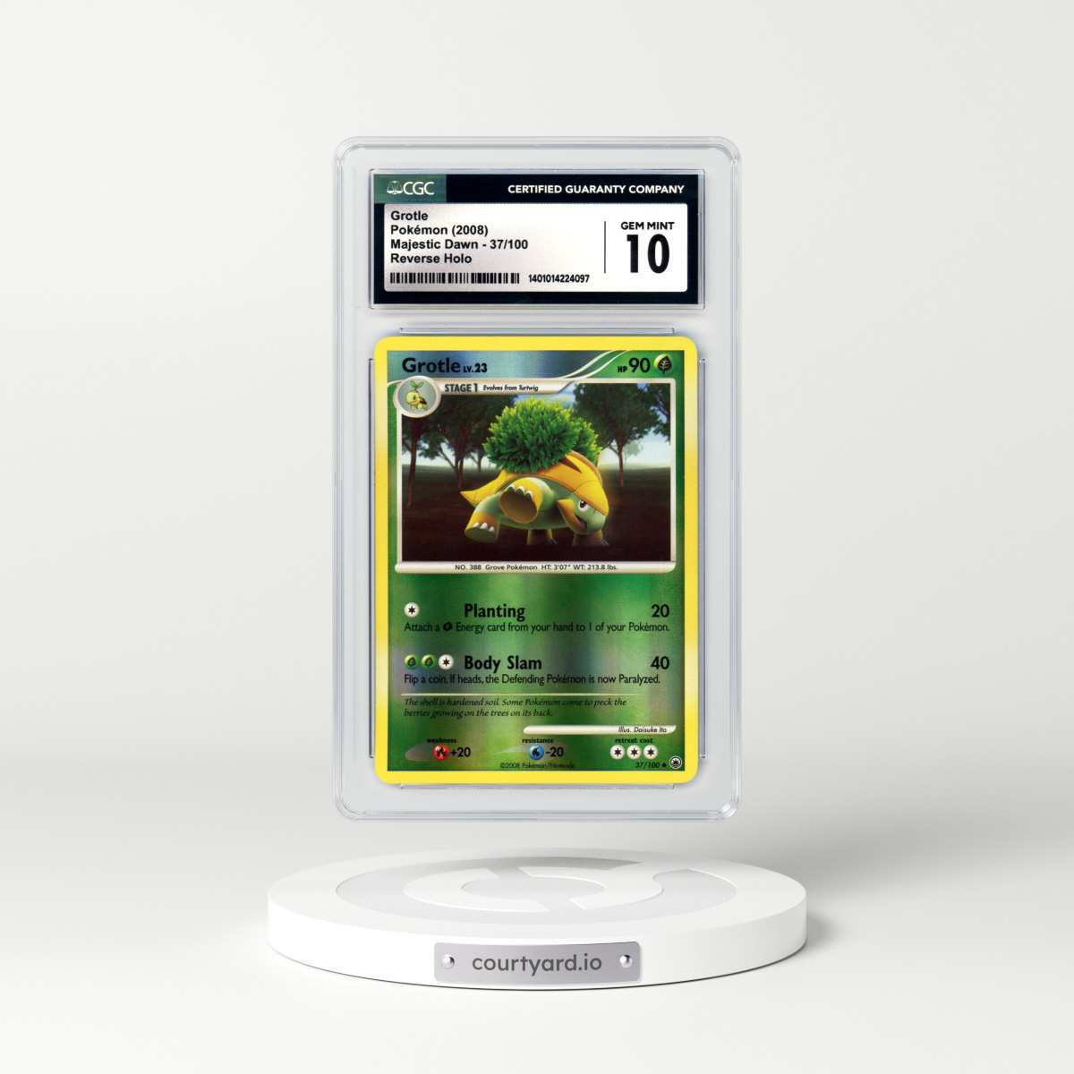 2008 Majestic Dawn #37 Grotle - Holo (CGC 10 GEM MINT)