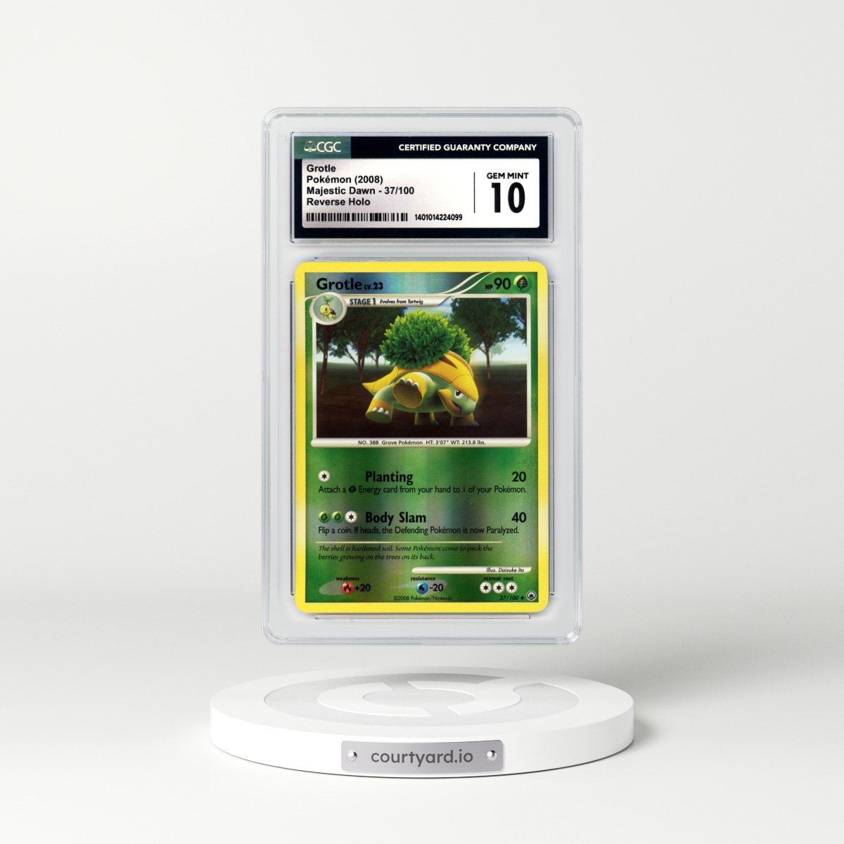 2008 Majestic Dawn #37 Grotle - Holo (CGC 10 GEM MINT)