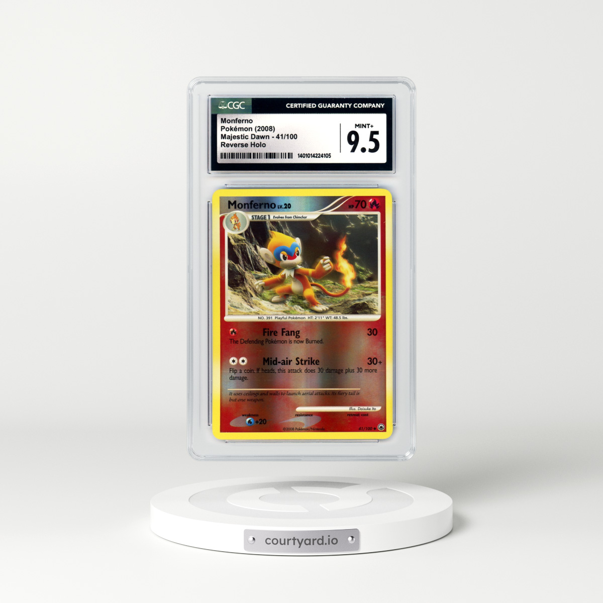 2008 Majestic Dawn #41 Monferno - Holo (CGC 9.5 MINT+)