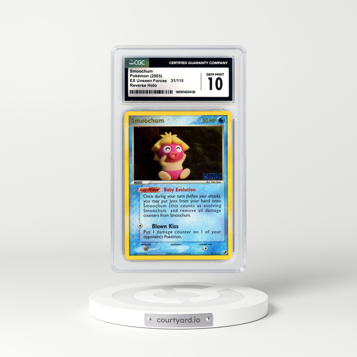 2005 EX Unseen Forces #31 Smoochum - Holo (CGC 10 GEM MINT)