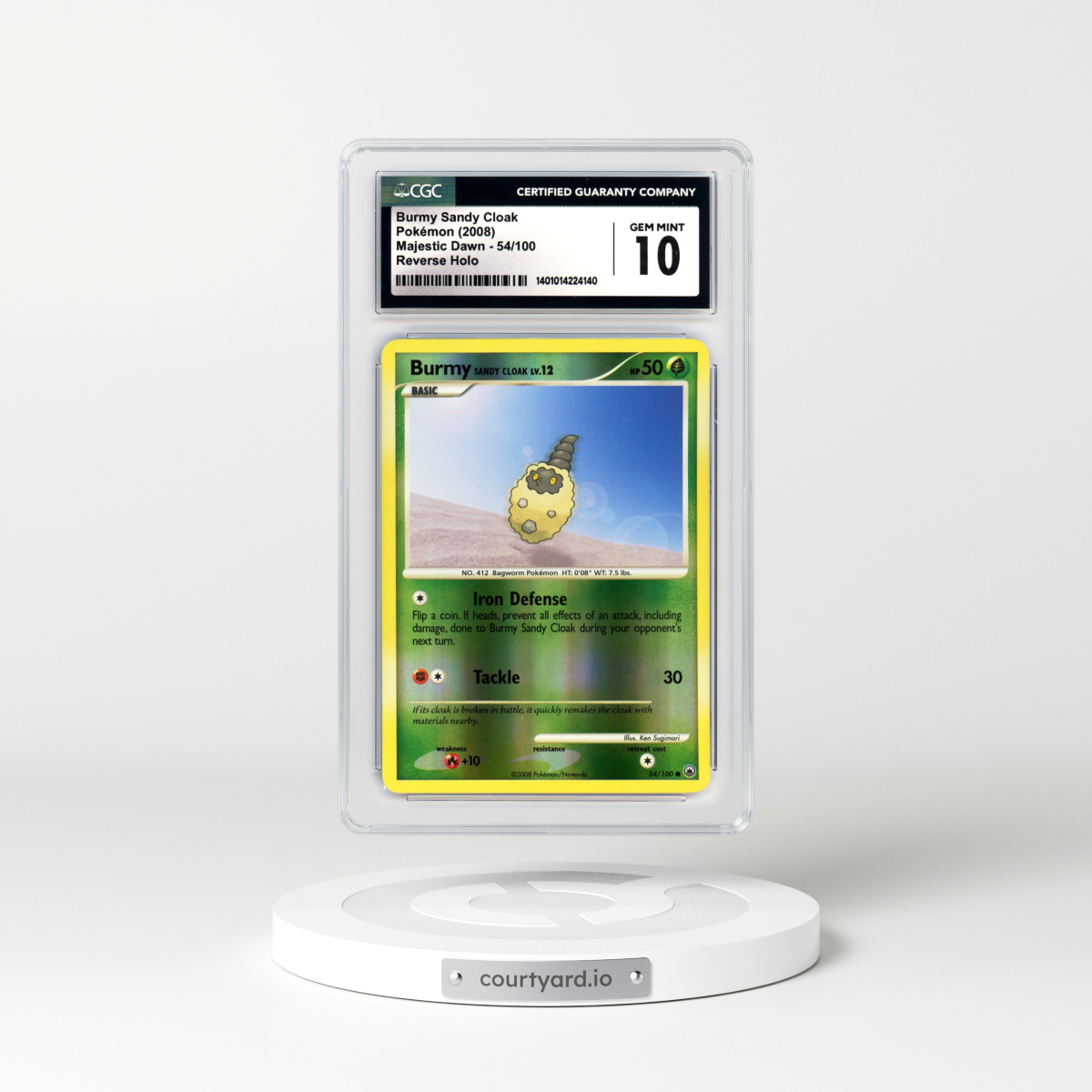 2008 Majestic Dawn #54 Burmy Sandy Cloak - Holo (CGC 10 GEM MINT)