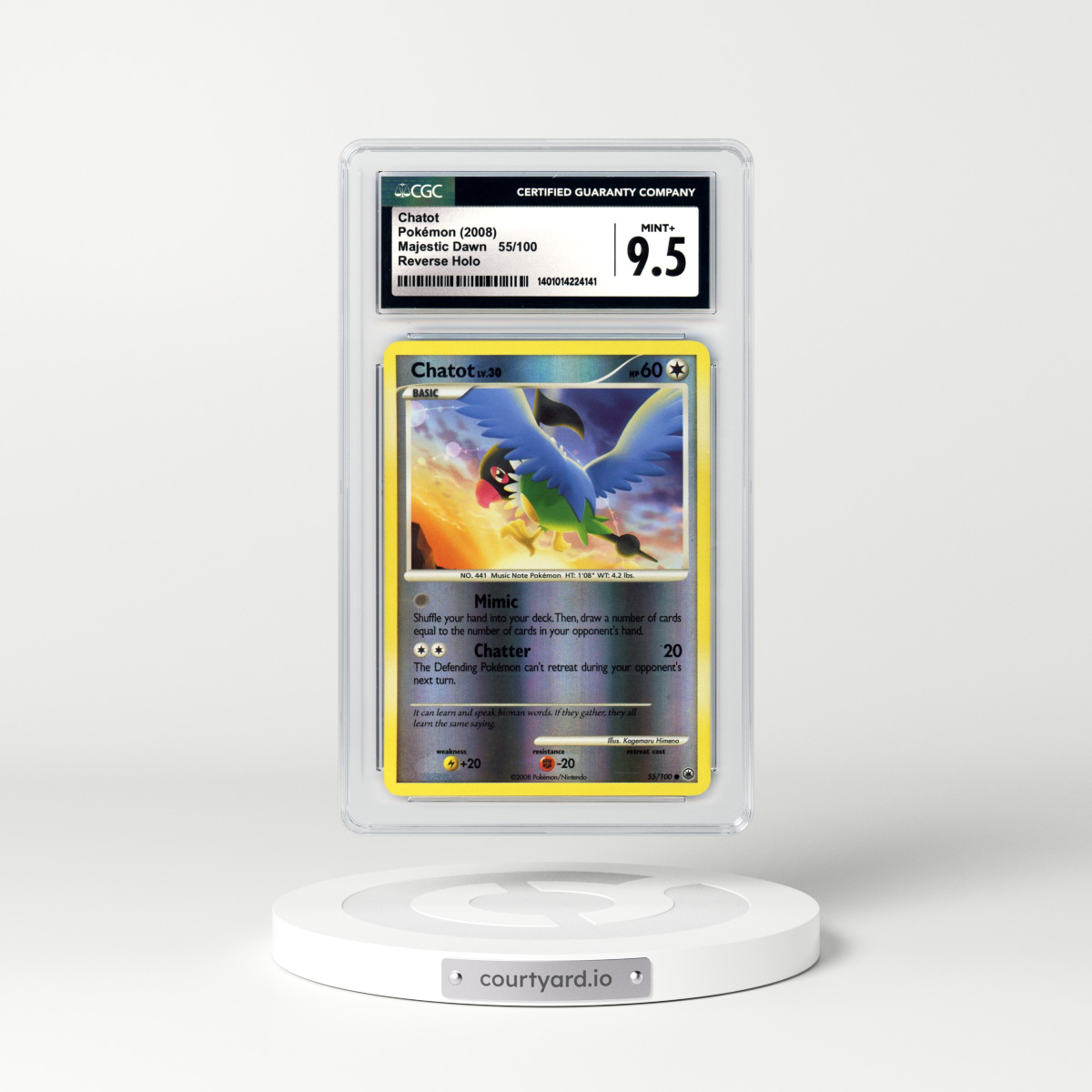 2008 Majestic Dawn #55 Chatot - Holo (CGC 9.5 MINT+)