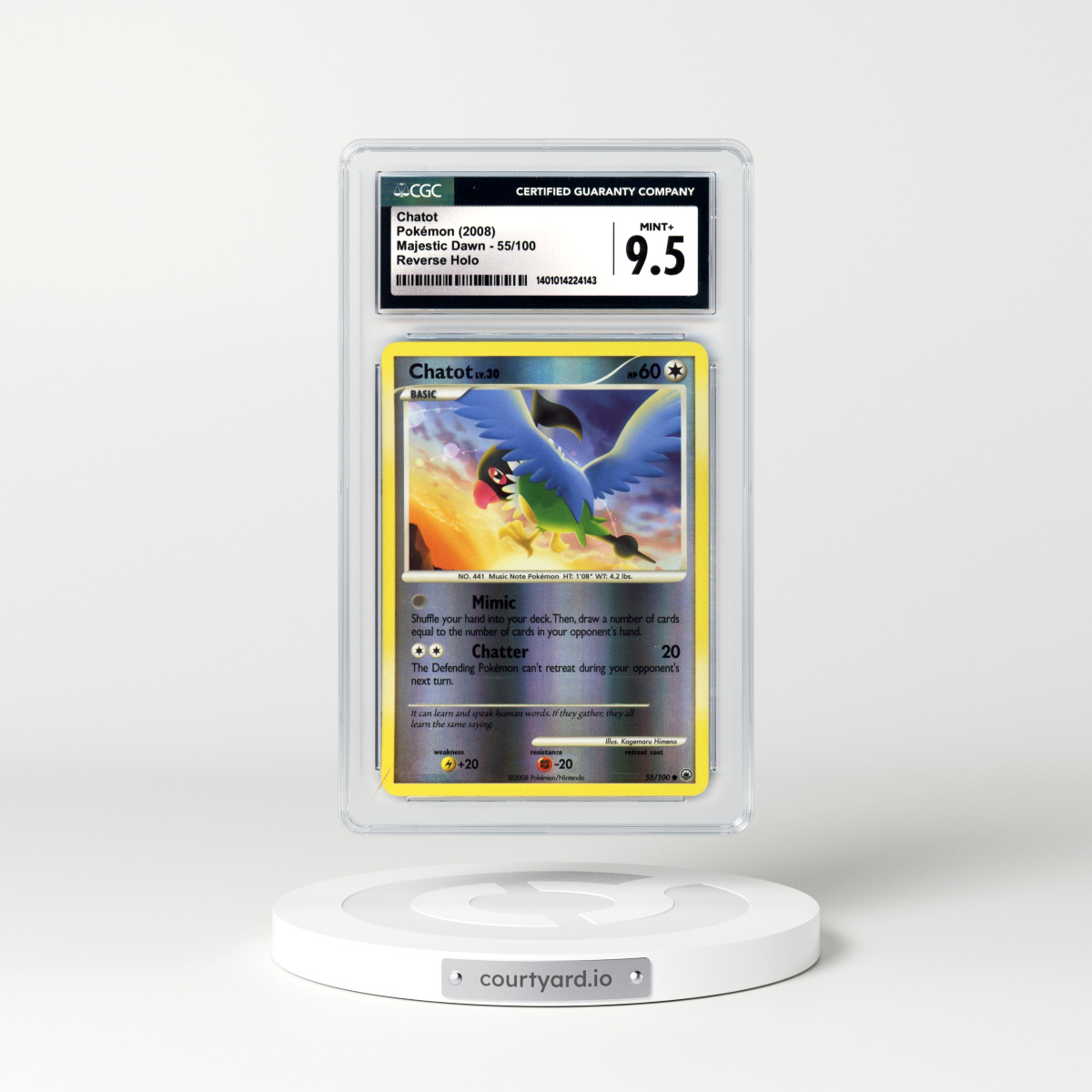 2008 Majestic Dawn #55 Chatot - Holo (CGC 9.5 MINT+)