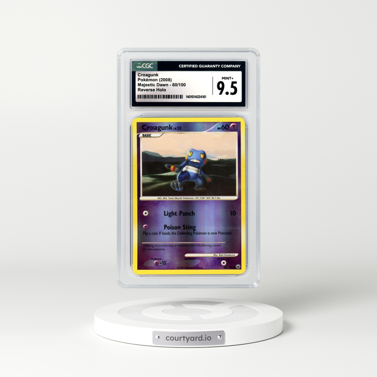 2008 Majestic Dawn #60 Croagunk - Holo (CGC 9.5 MINT+)