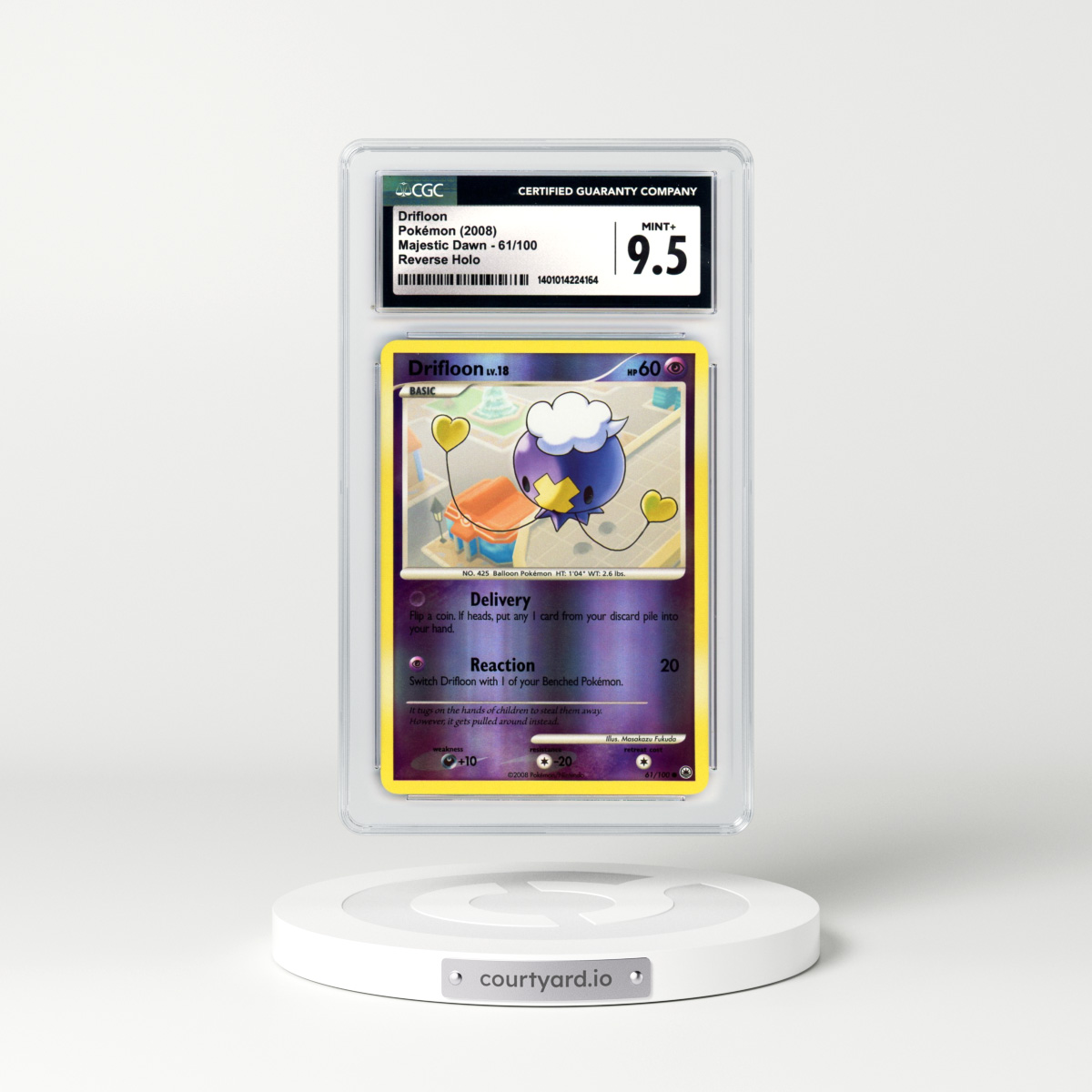 2008 Majestic Dawn #61 Drifloon - Holo (CGC 9.5 MINT+)